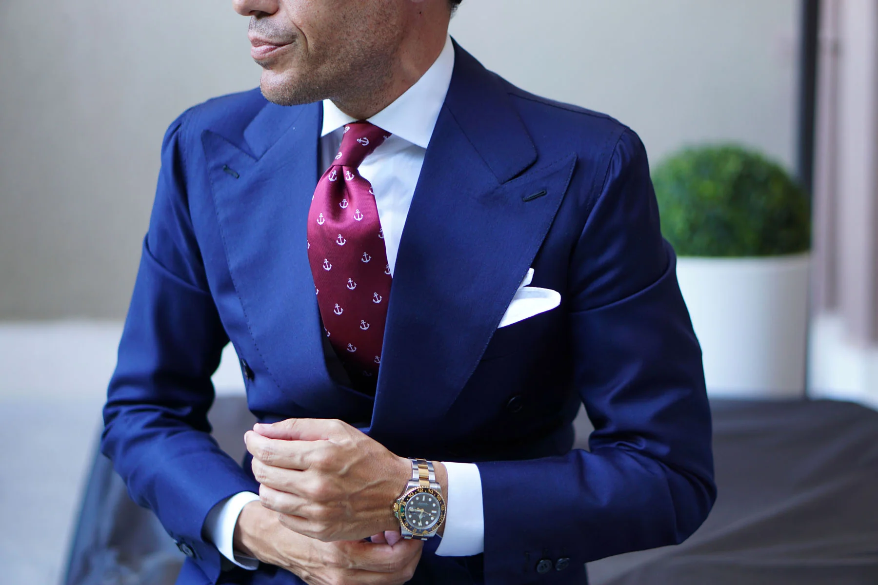 Burgundy Anchor Necktie - Image 19