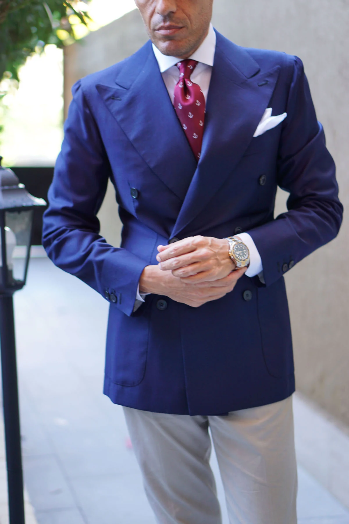 Burgundy Anchor Necktie - Image 7