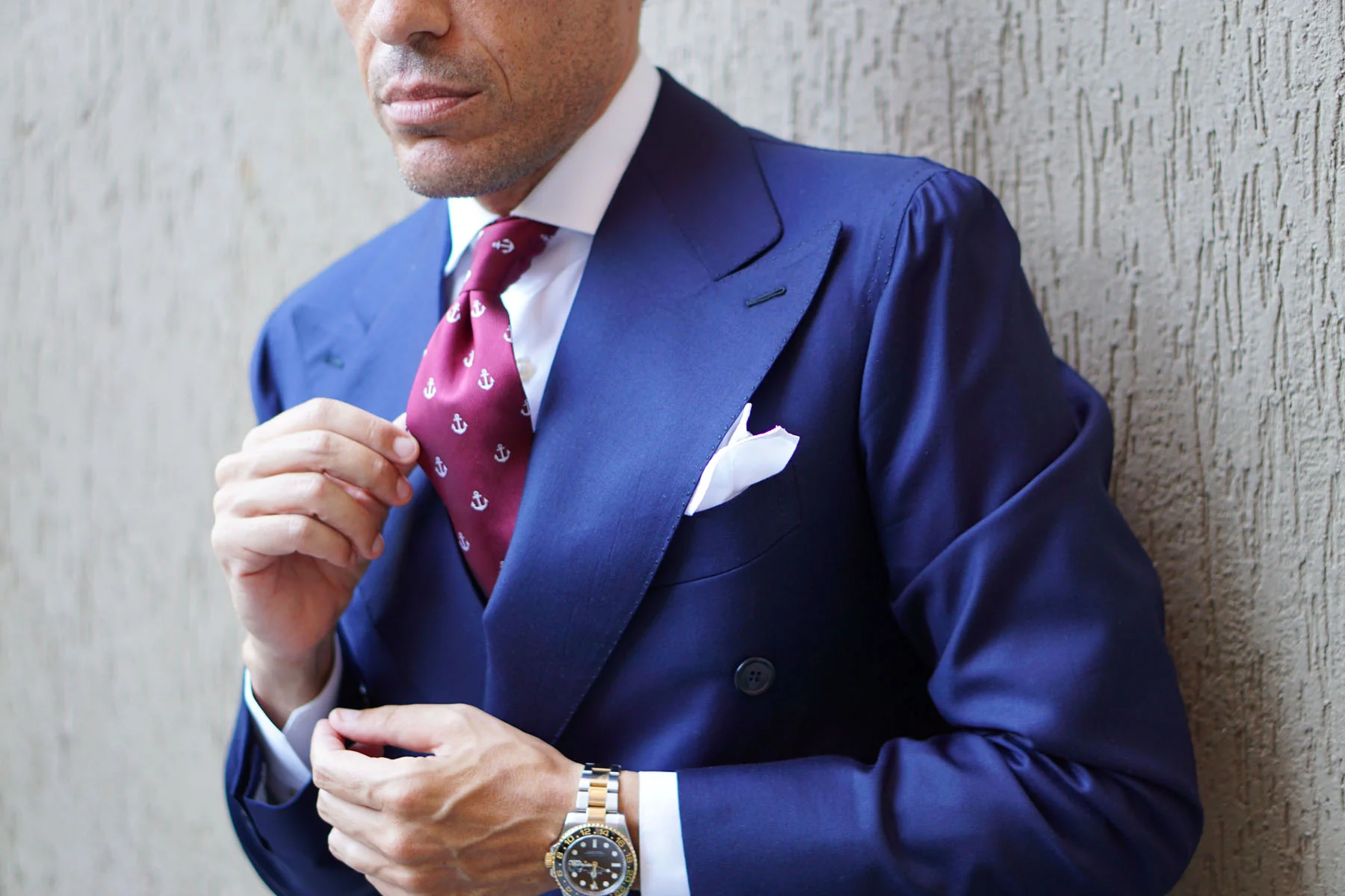 Burgundy Anchor Necktie - Image 8
