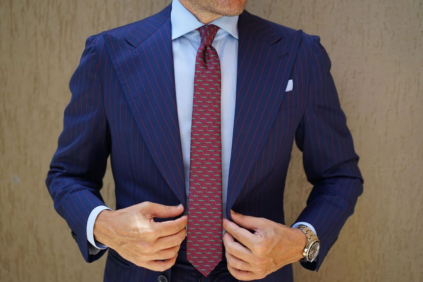 Burgundy Crocodile Dundee Skinny Tie - Image 6