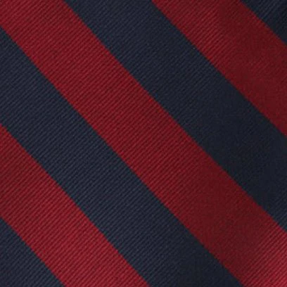 Burgundy & Navy Blue Stripes Skinny Tie - Image 3