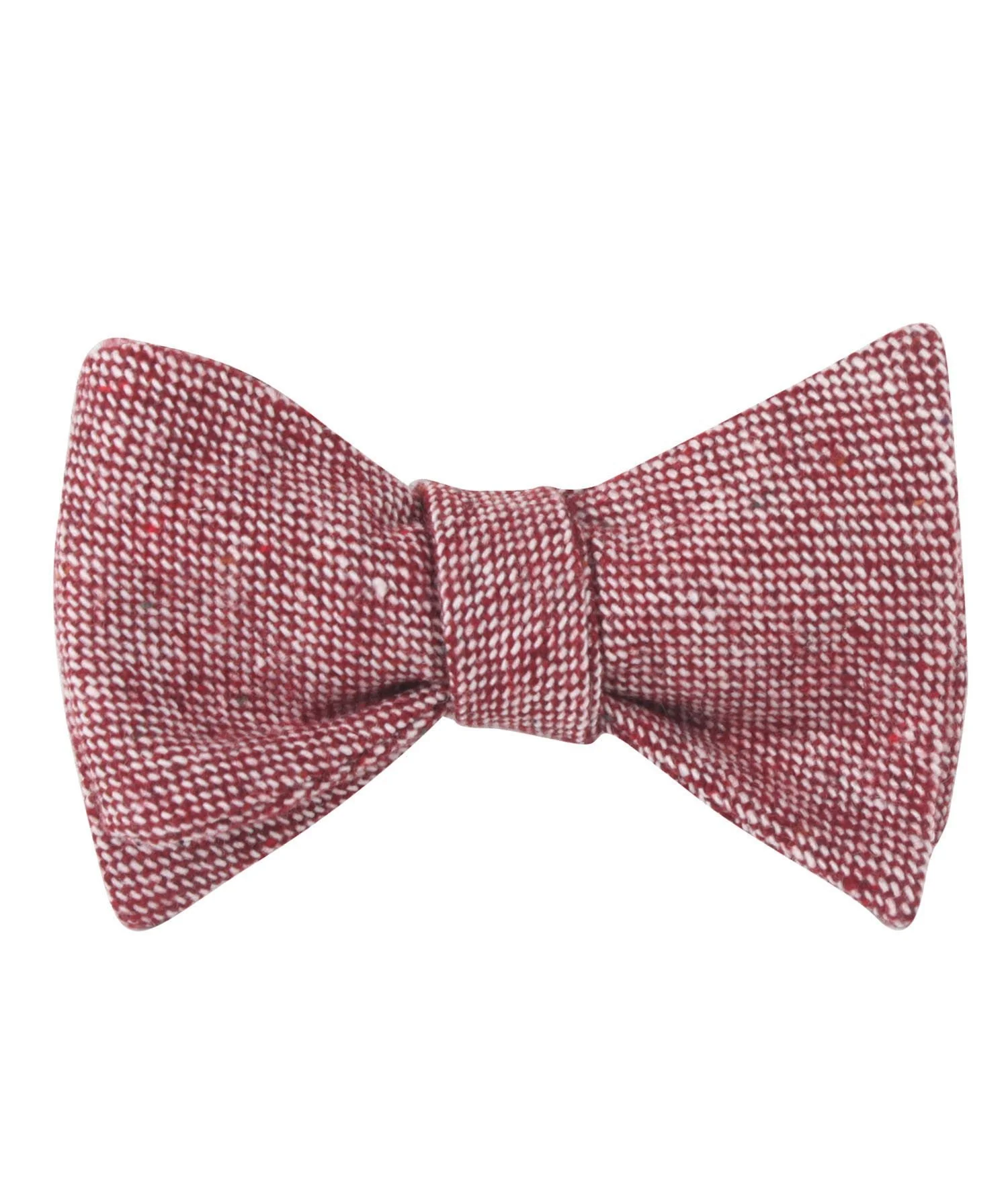 Burgundy Sharkskin Self Bow Tie - Image 2