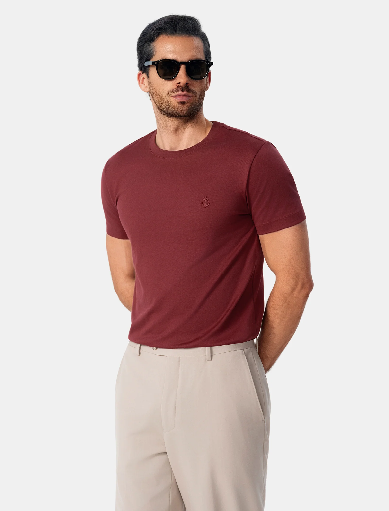 Burgundy Slim Fit T-Shirt - Image 10