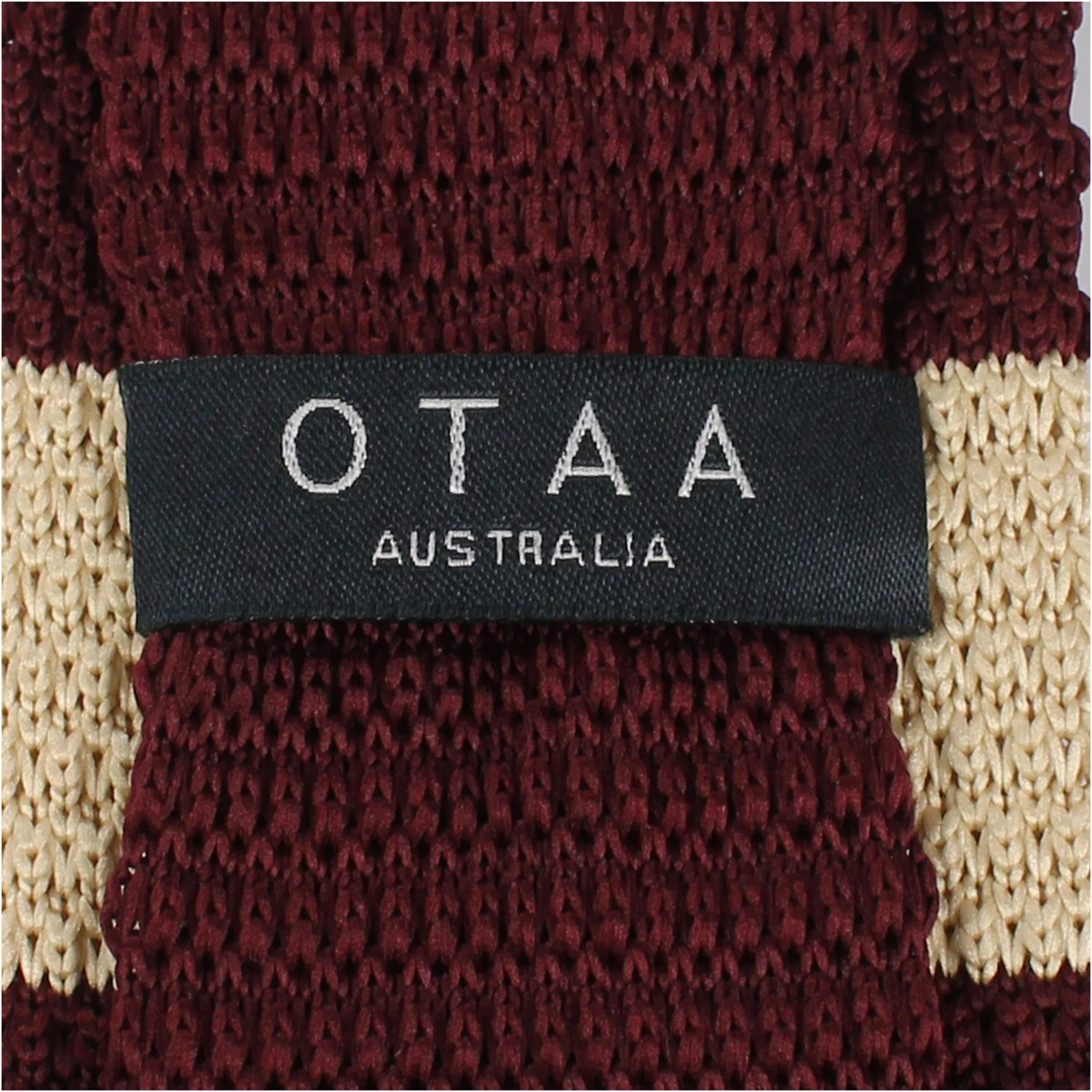 Burgundy Vanilla Knitted Tie - Image 5