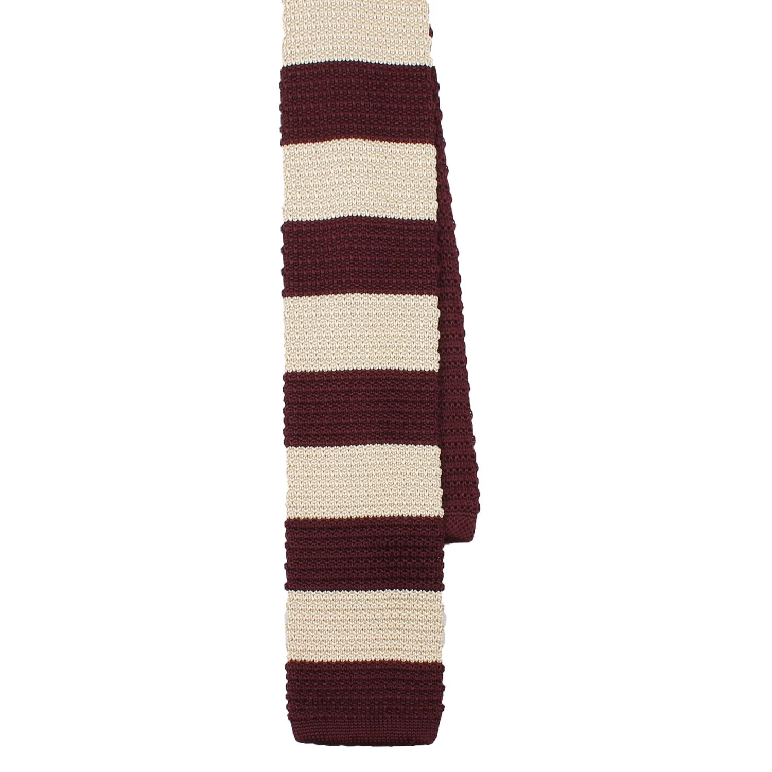 Burgundy Vanilla Knitted Tie - Image 6