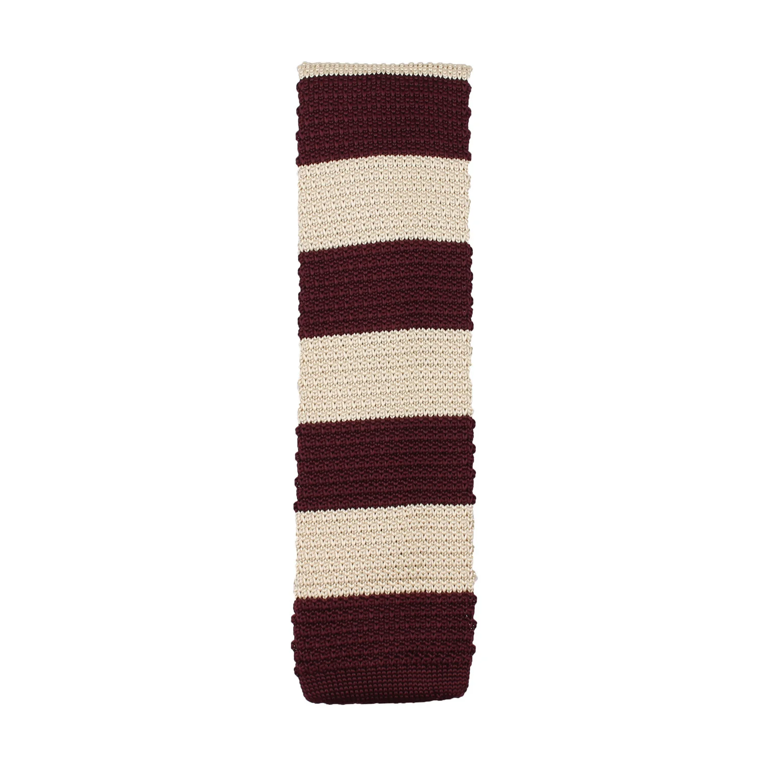 Burgundy Vanilla Knitted Tie - Image 7
