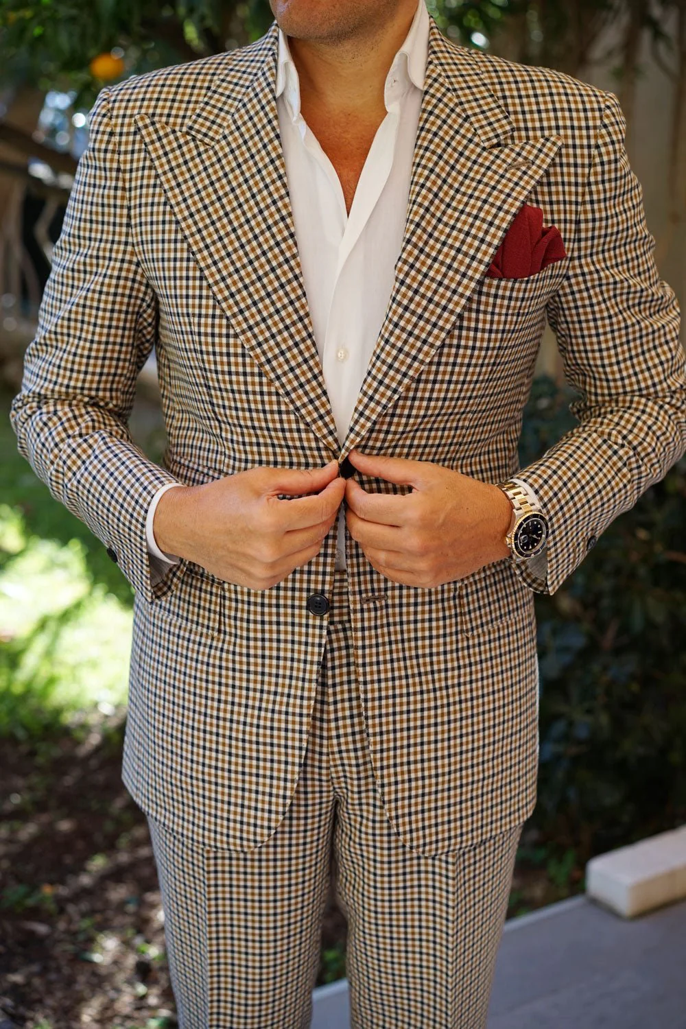 Cabernet Burgundy Linen Pocket Square - Image 7