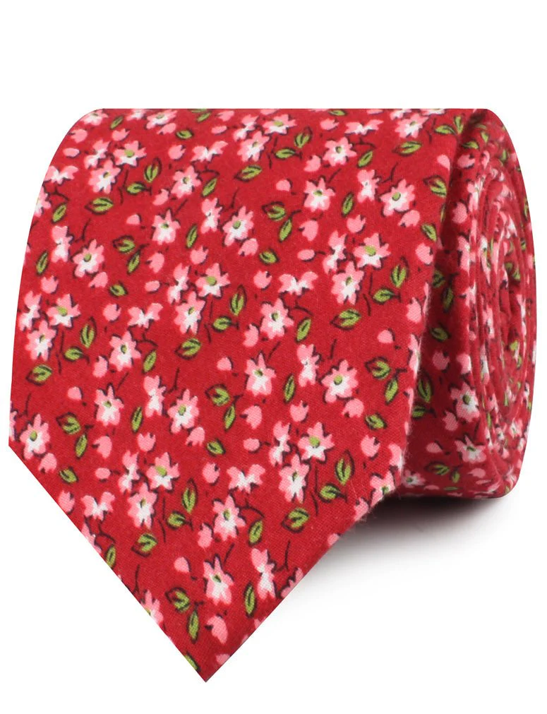 Cano Cristales Scarlet Floral Necktie - Image 2