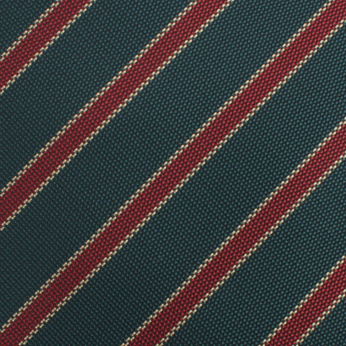 Canterbury Green with Royal Red Stripes Necktie - Image 3