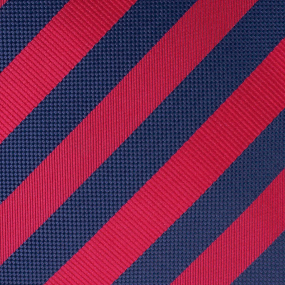 Canterbury Red & Navy Blue Striped Pocket Square - Image 2