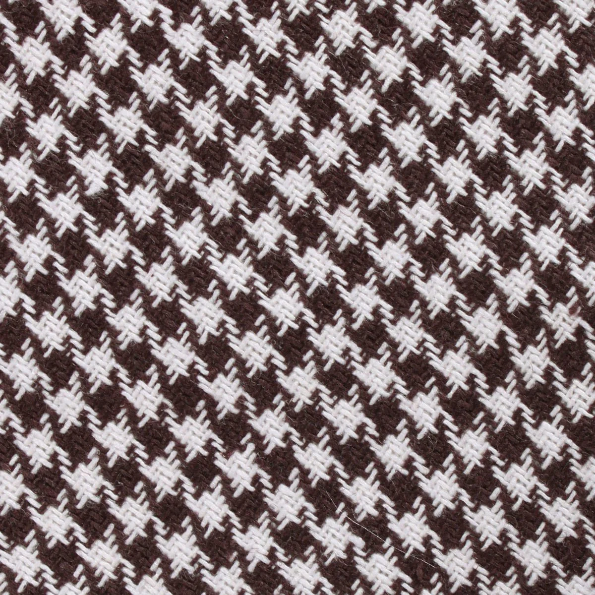 Cappuccino Houndstooth Brown Linen Kids Bow Tie - Image 2