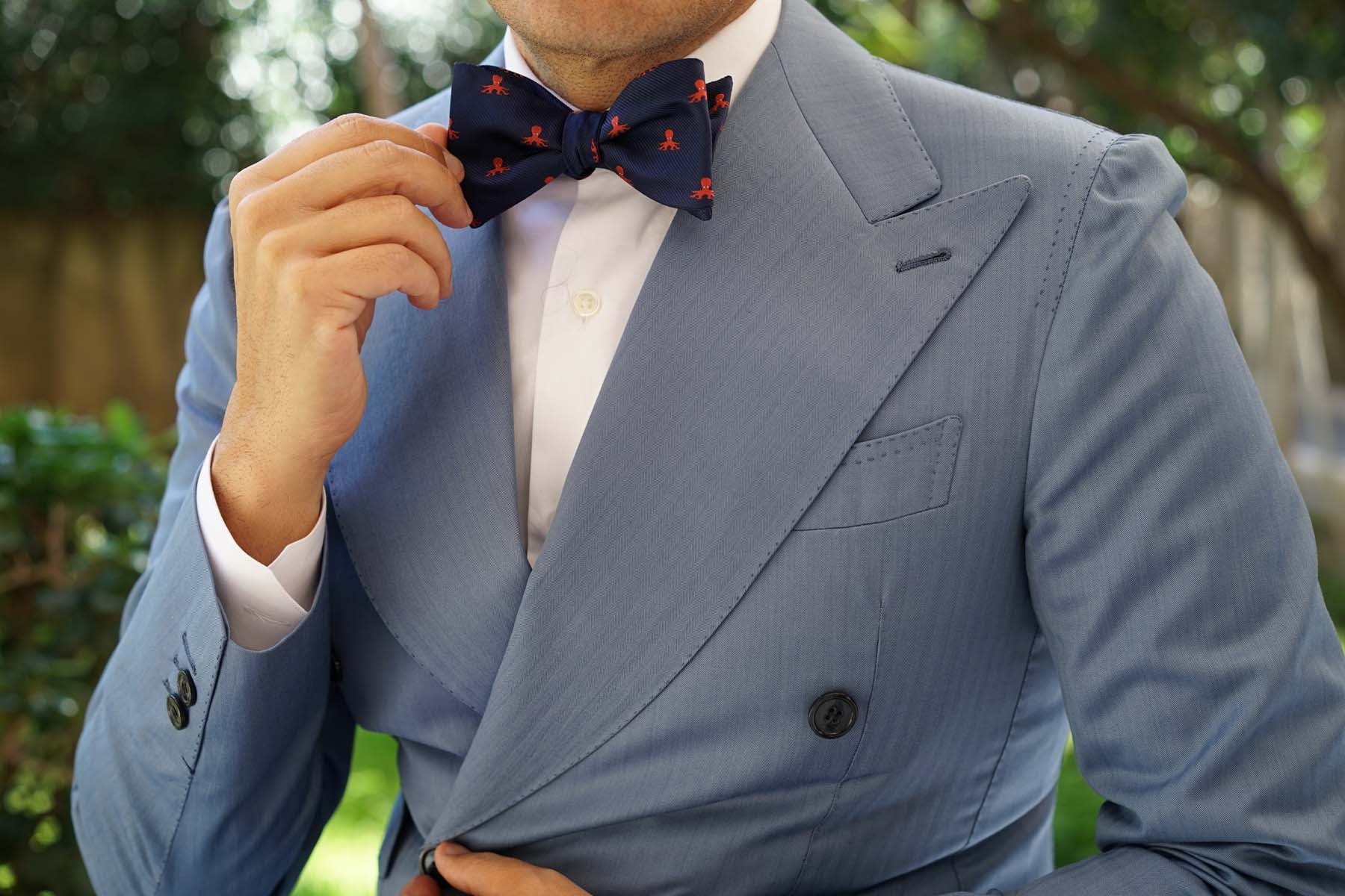 Caribbean Coral Octopus Self Bow Tie - Image 6