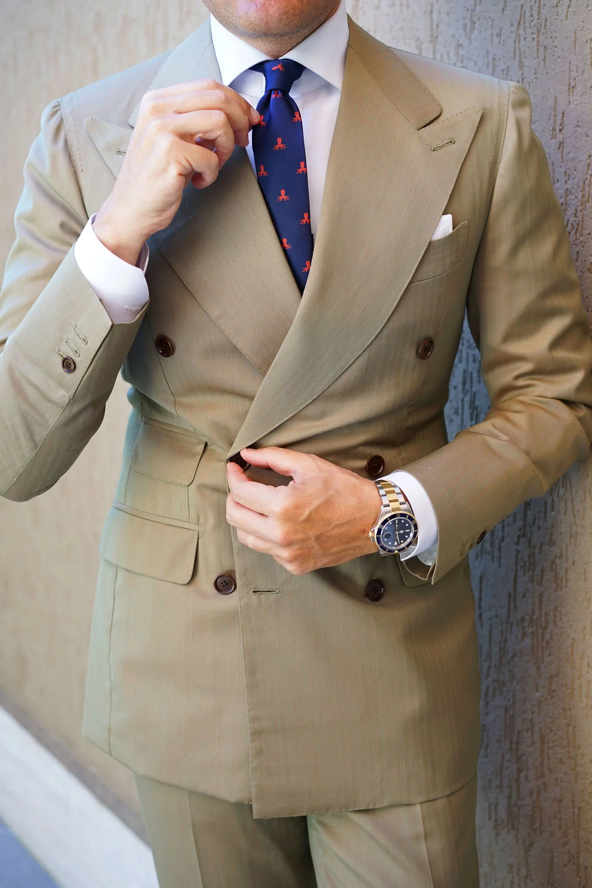 Caribbean Coral Octopus Skinny Tie - Image 7
