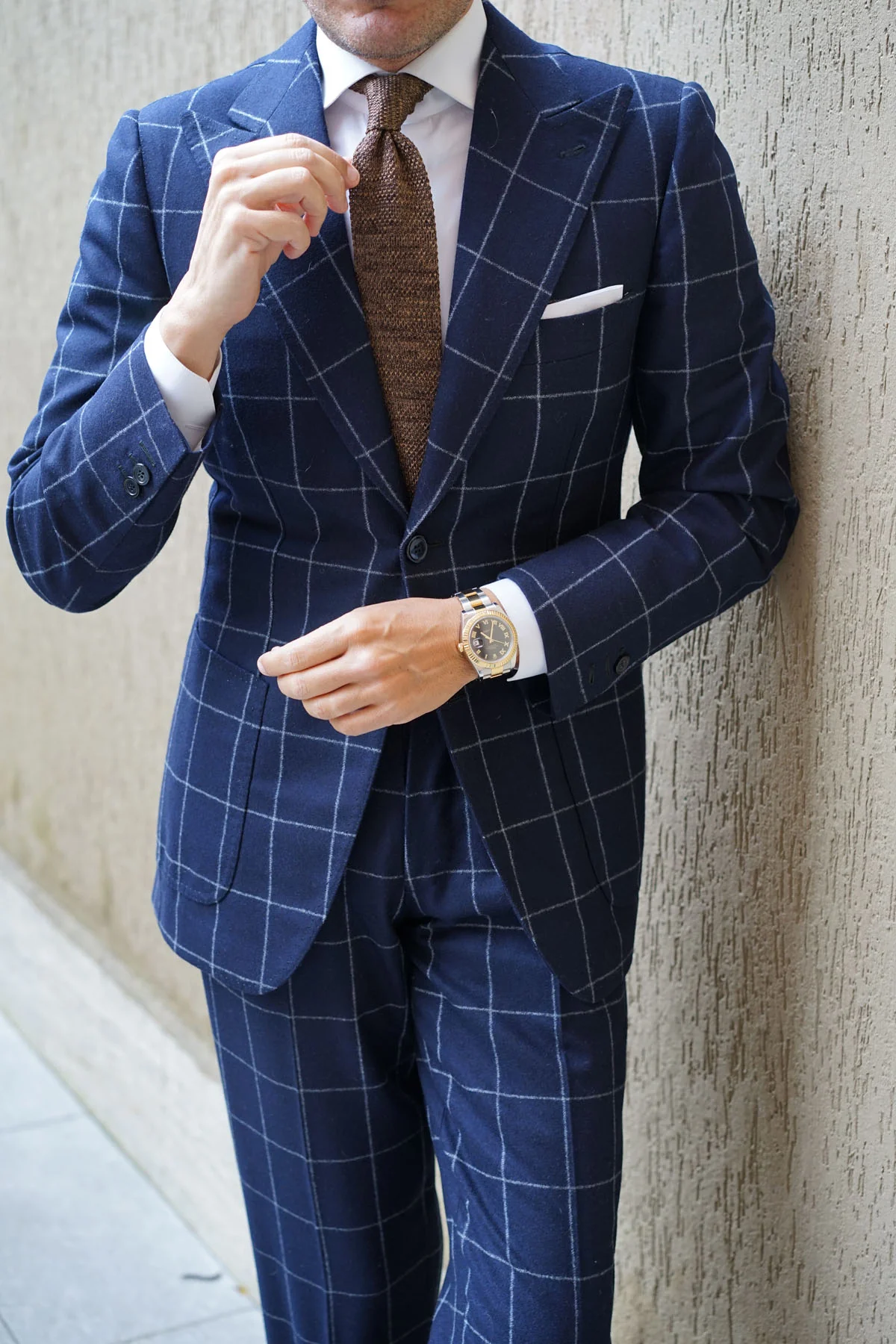 Caspian Golden Knitted Tie - Image 6