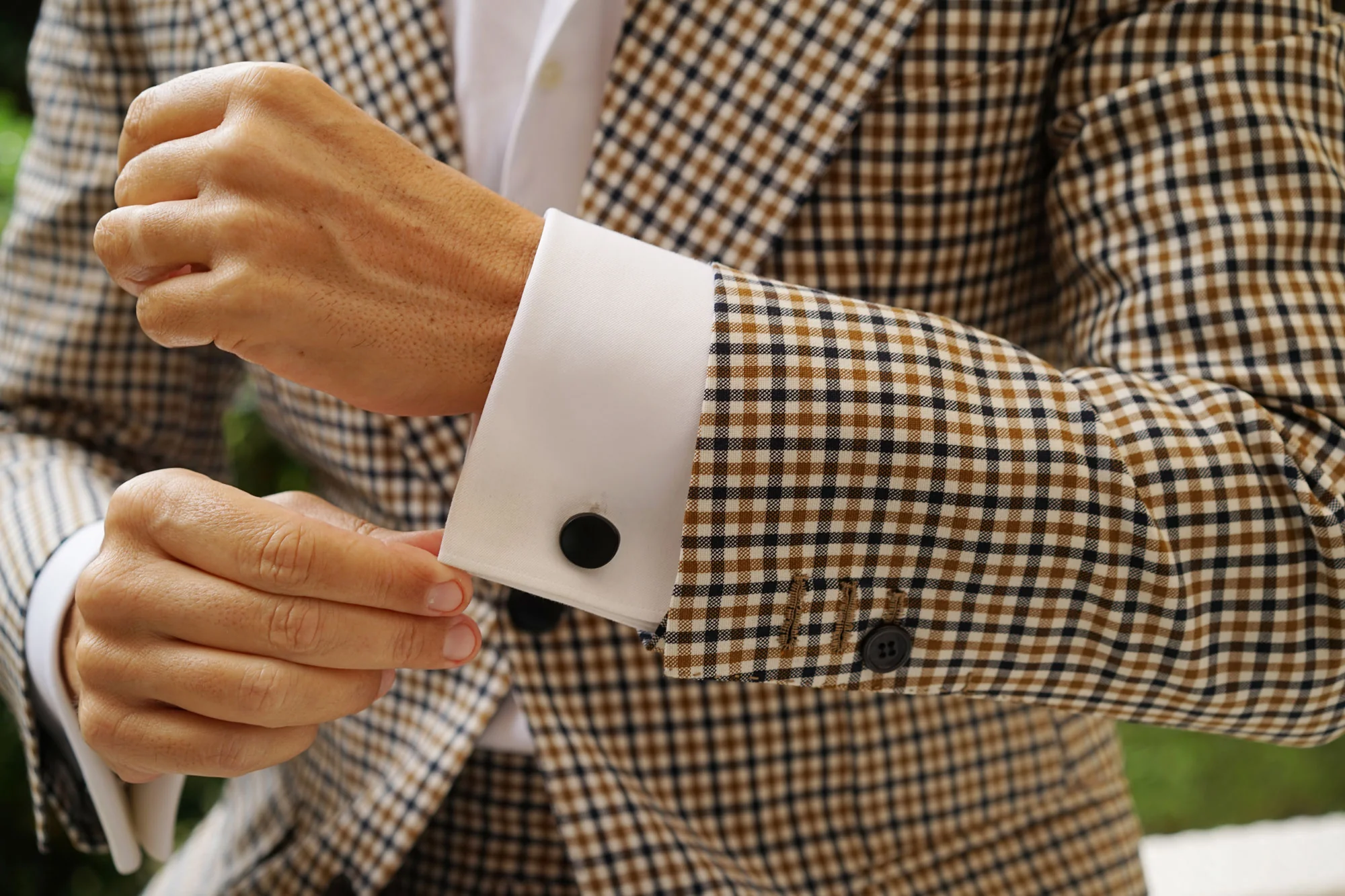 Cauldron Matte Black Stone Cufflinks - Image 6
