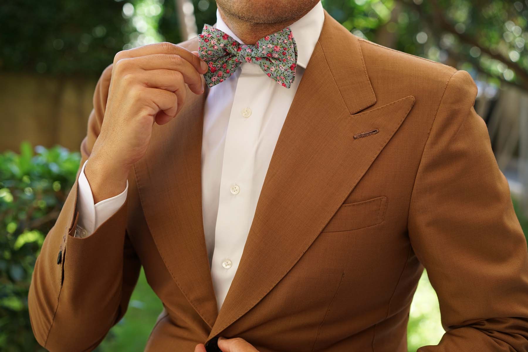 Centifolia Floral Roses Bow Tie - Image 3