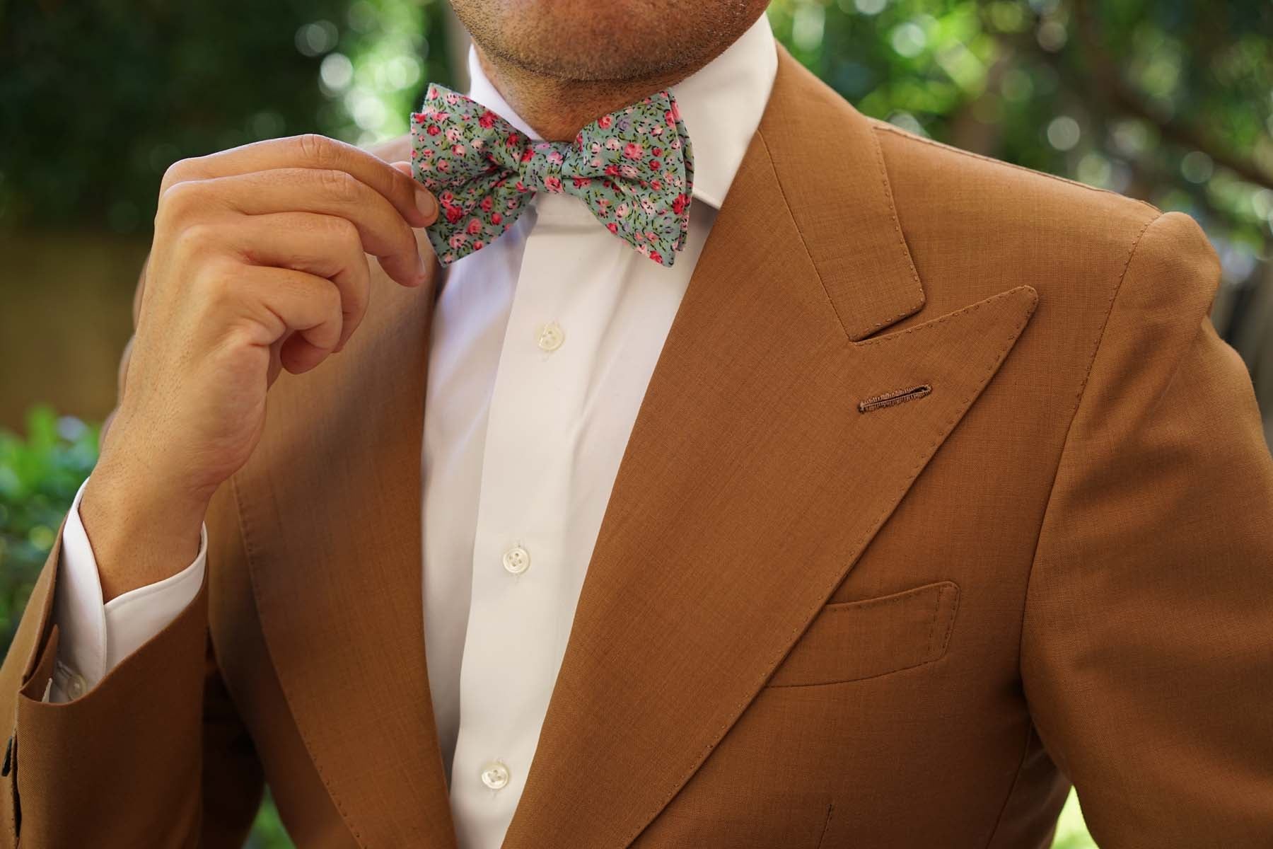Centifolia Floral Roses Bow Tie - Image 5