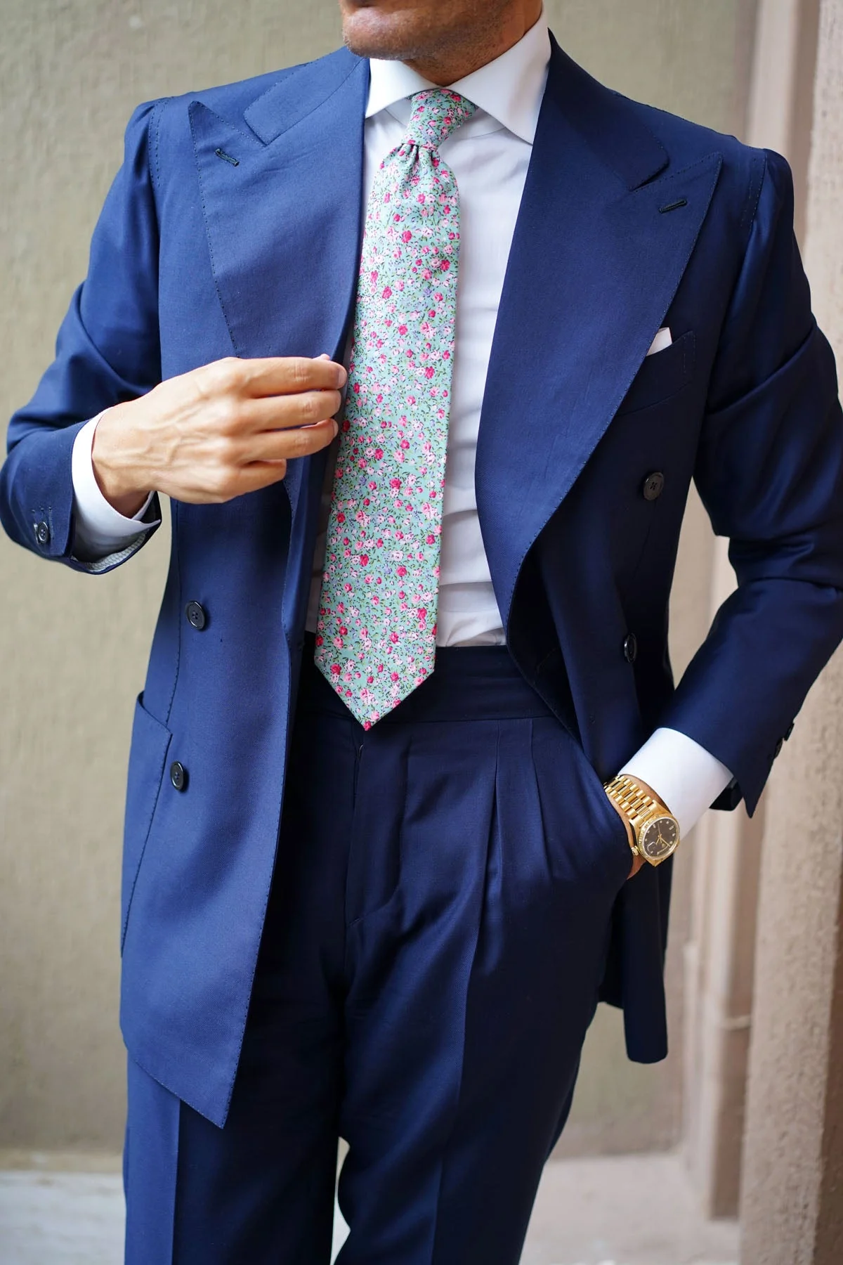 Centifolia Floral Roses Necktie - Image 12