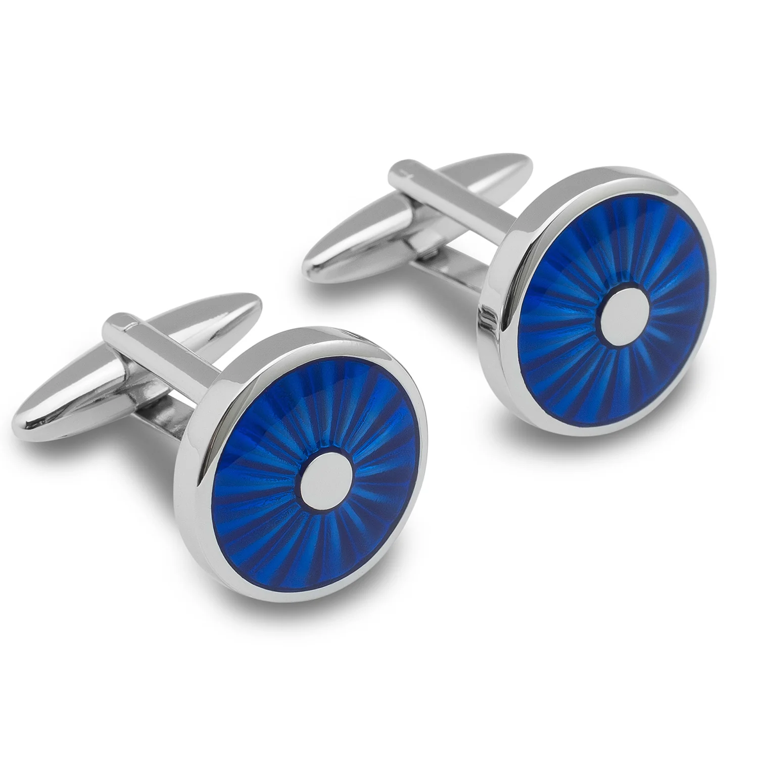 Cerulean Blue Turkish Eye Cufflinks - Image 2