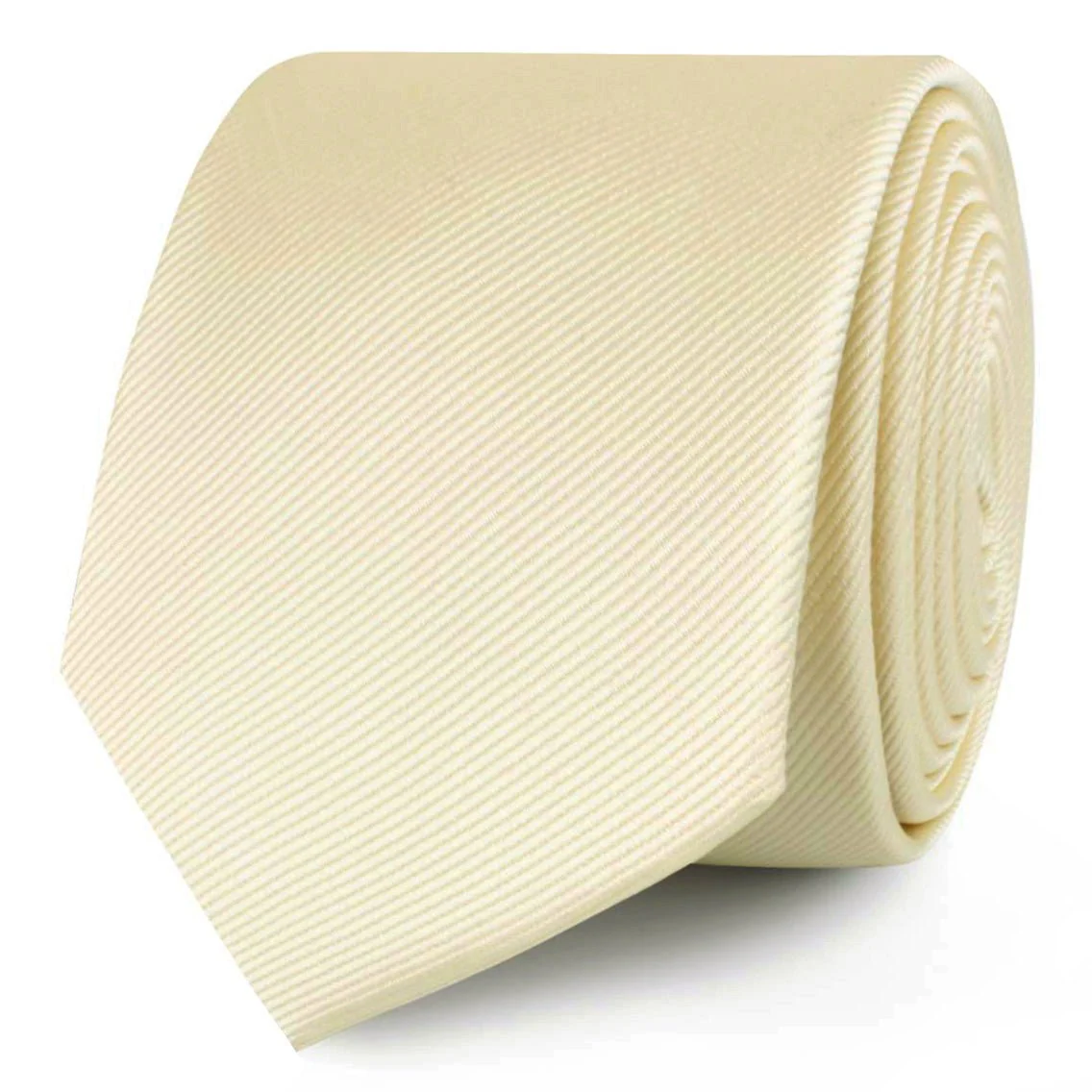 Champagne Twill Skinny Tie - Image 2