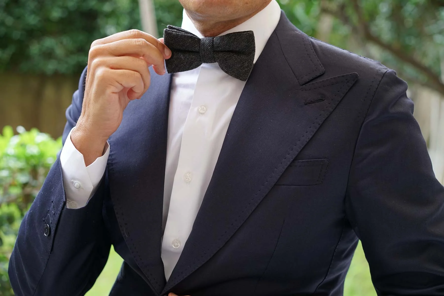 Charcoal Donegal Bow Tie - Image 3