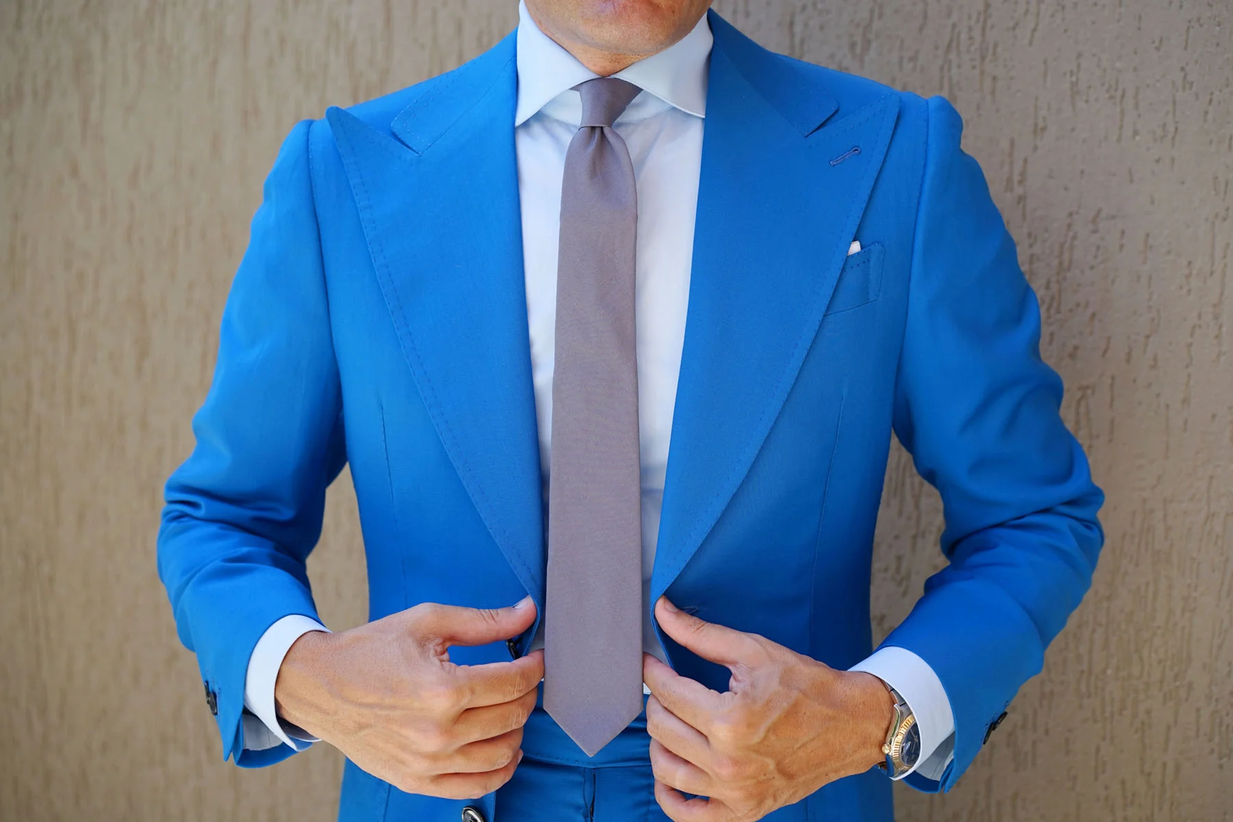 Charcoal Grey Cotton Skinny Tie - Image 9