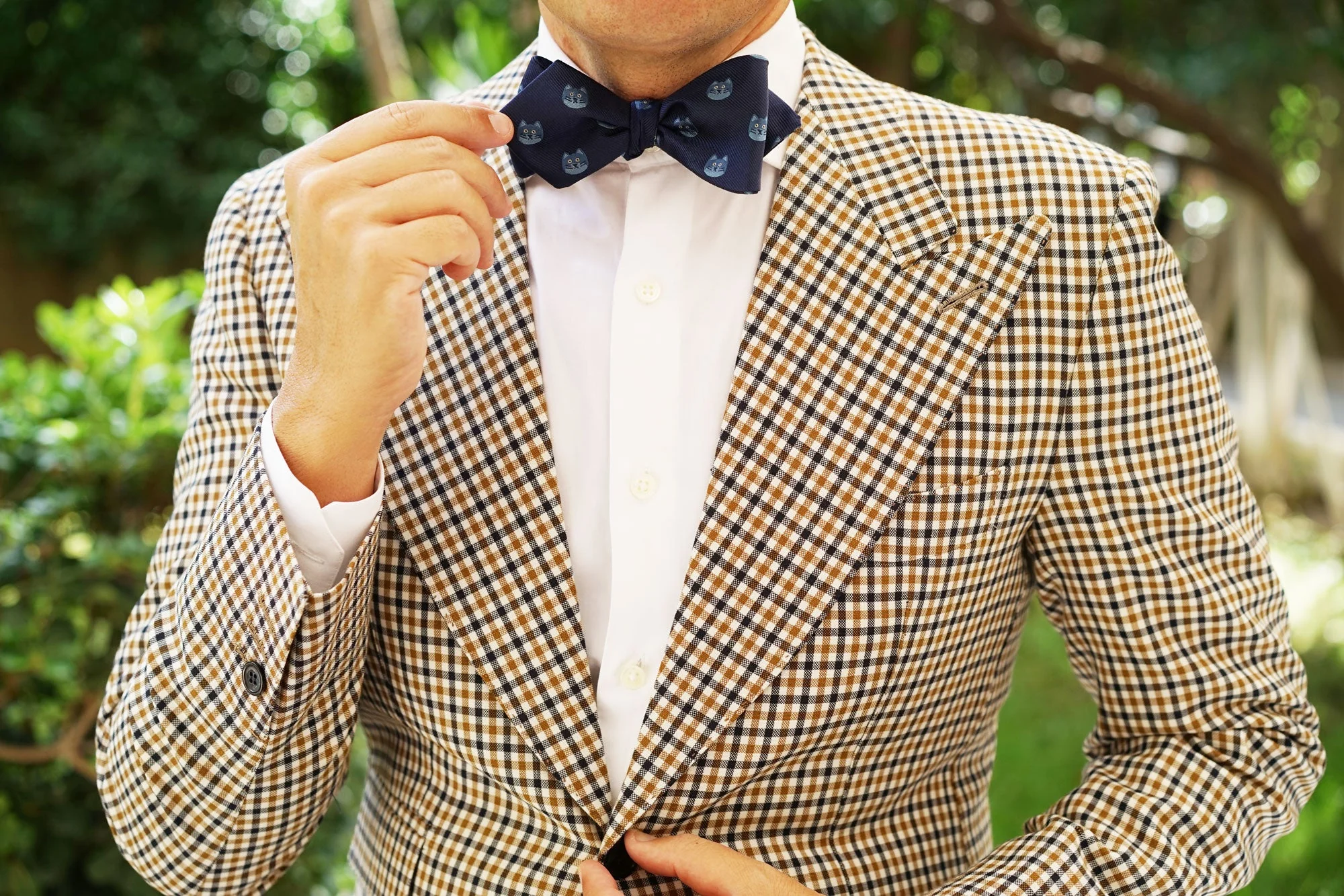 Cheshire Cat Face Diamond Self Bow Tie - Image 7