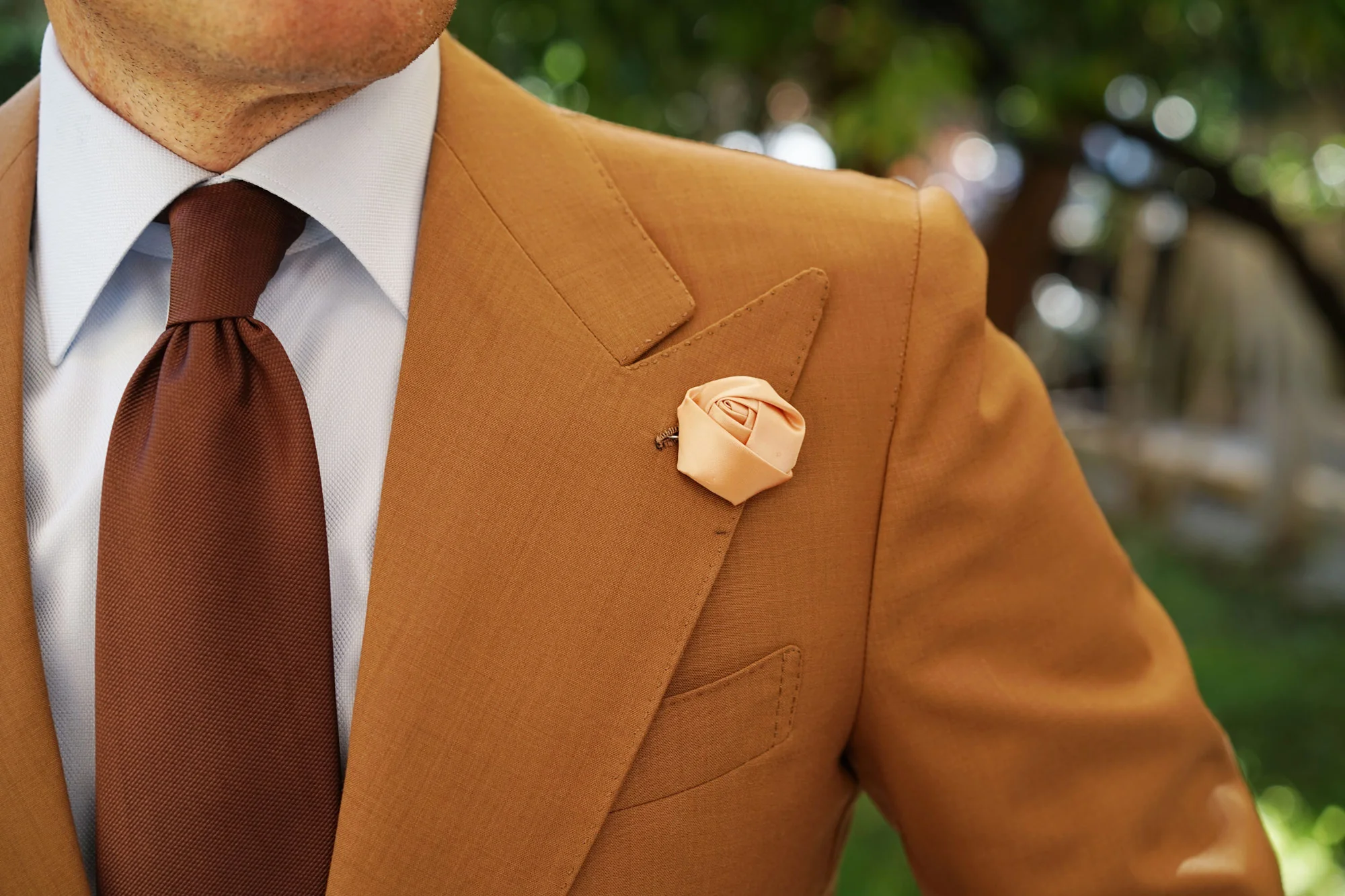 Cinnamon Satin Rose Lapel Pin - Image 8
