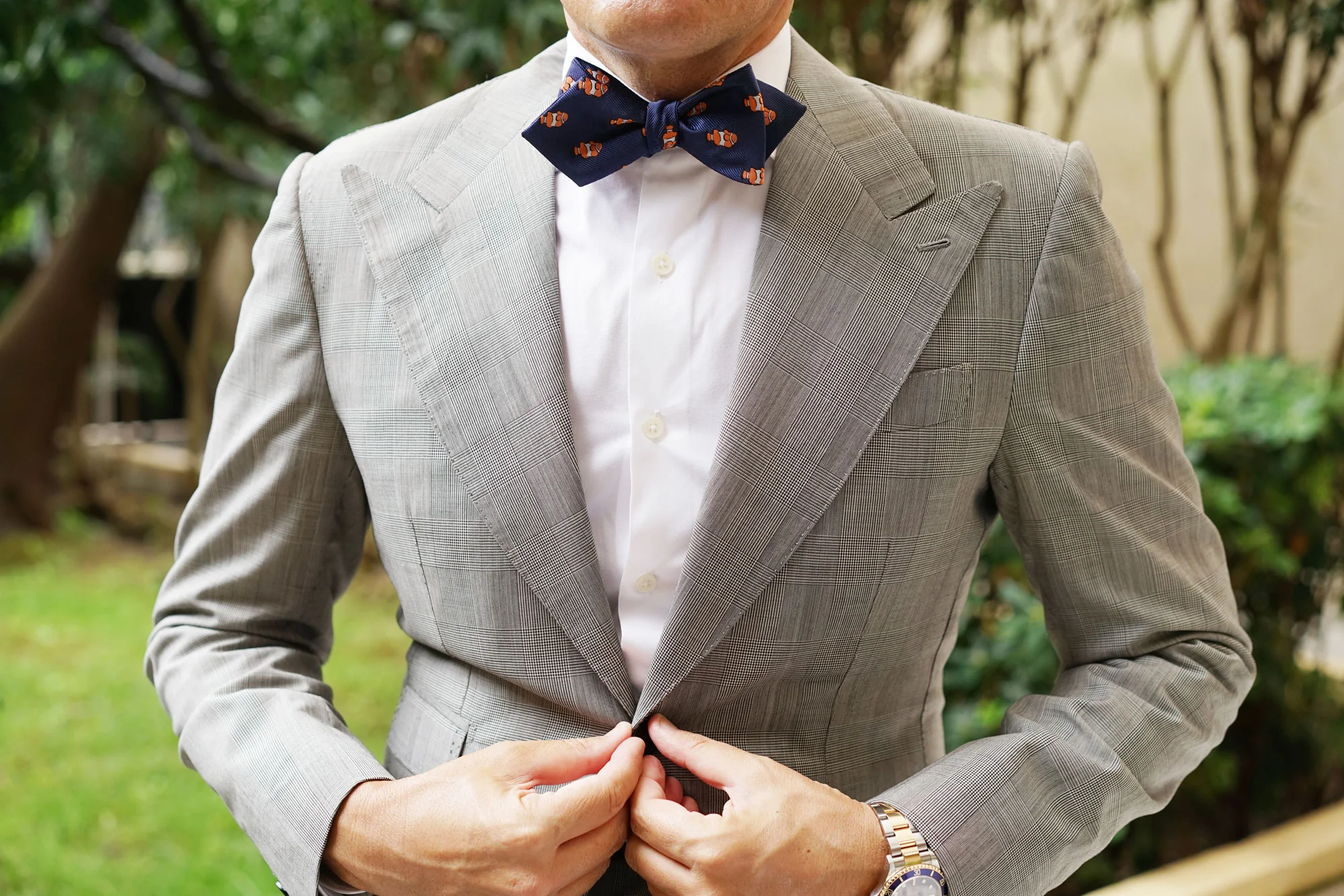 Clown Fish Diamond Self Bow Tie - Image 6