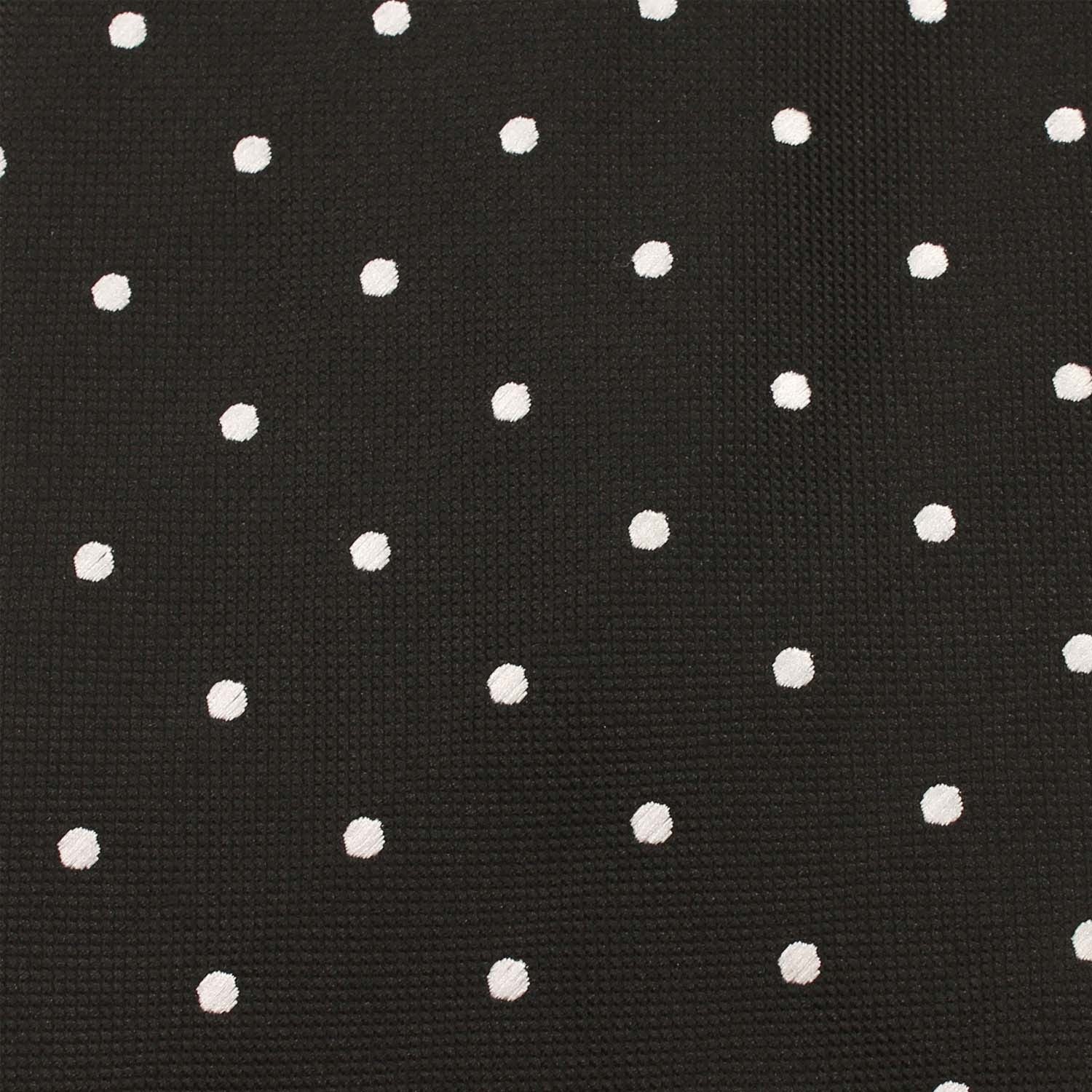 Coal Black with White Polka Dots Pocket Square - Image 2