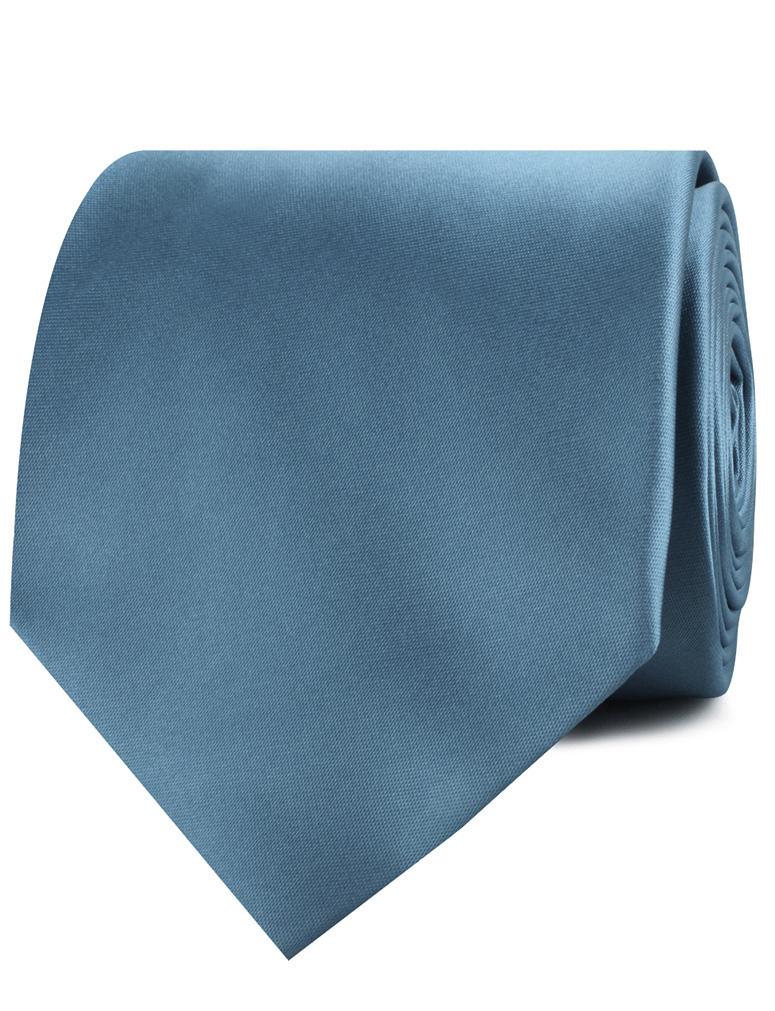 Coastal Blue Satin Necktie - Image 2
