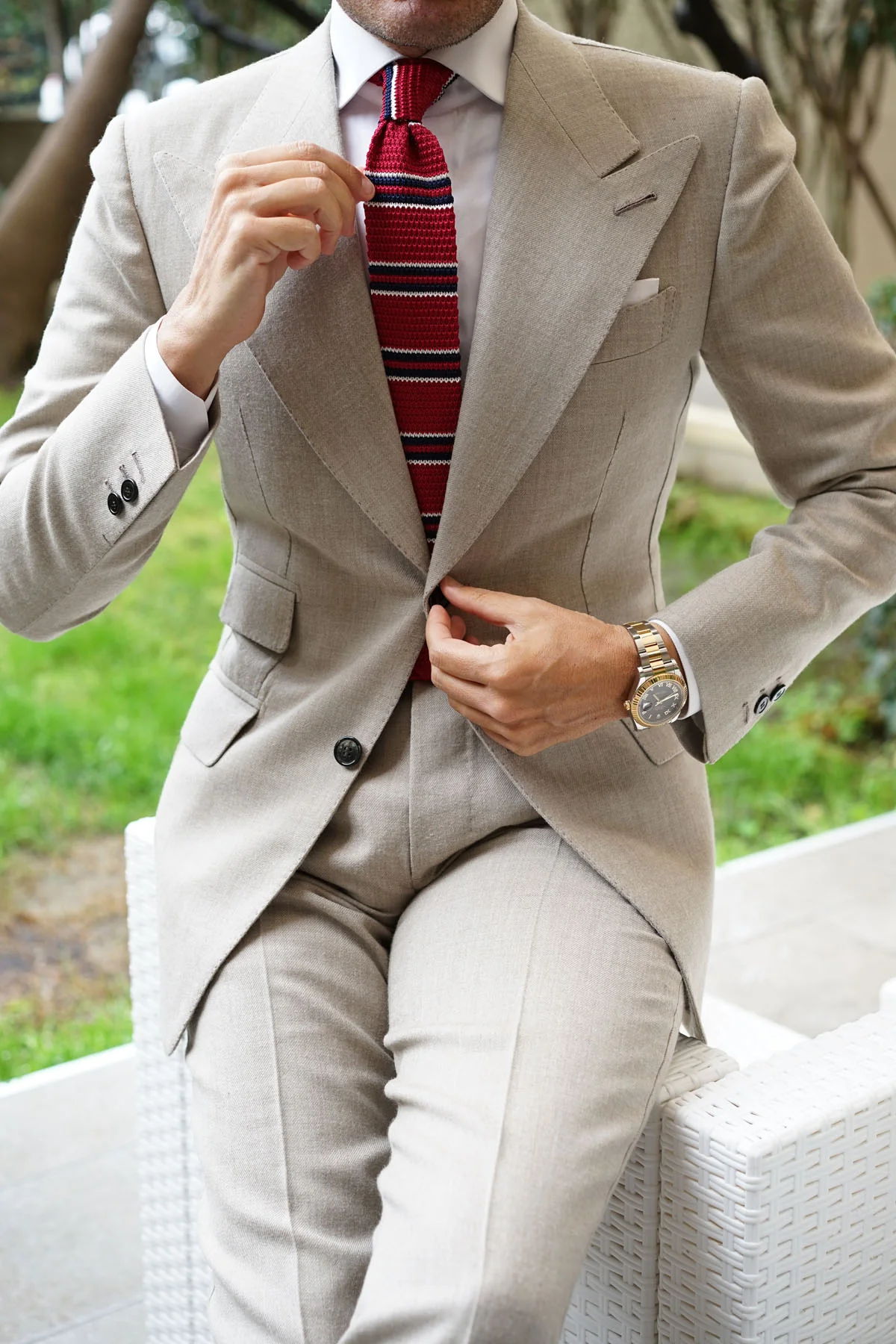Coccotti Red Knitted Tie - Image 4