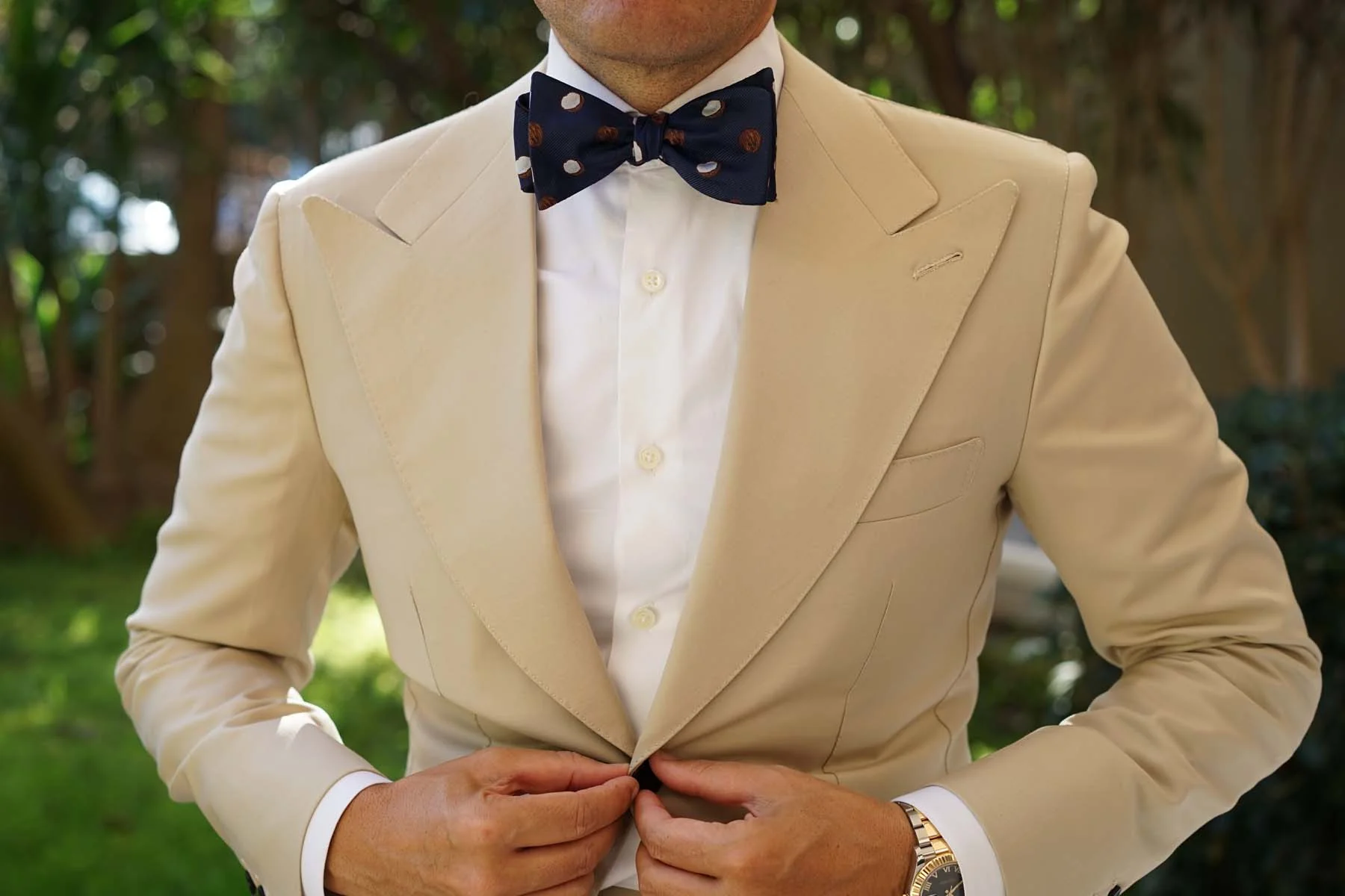 Coconut Self Bow Tie - Image 4