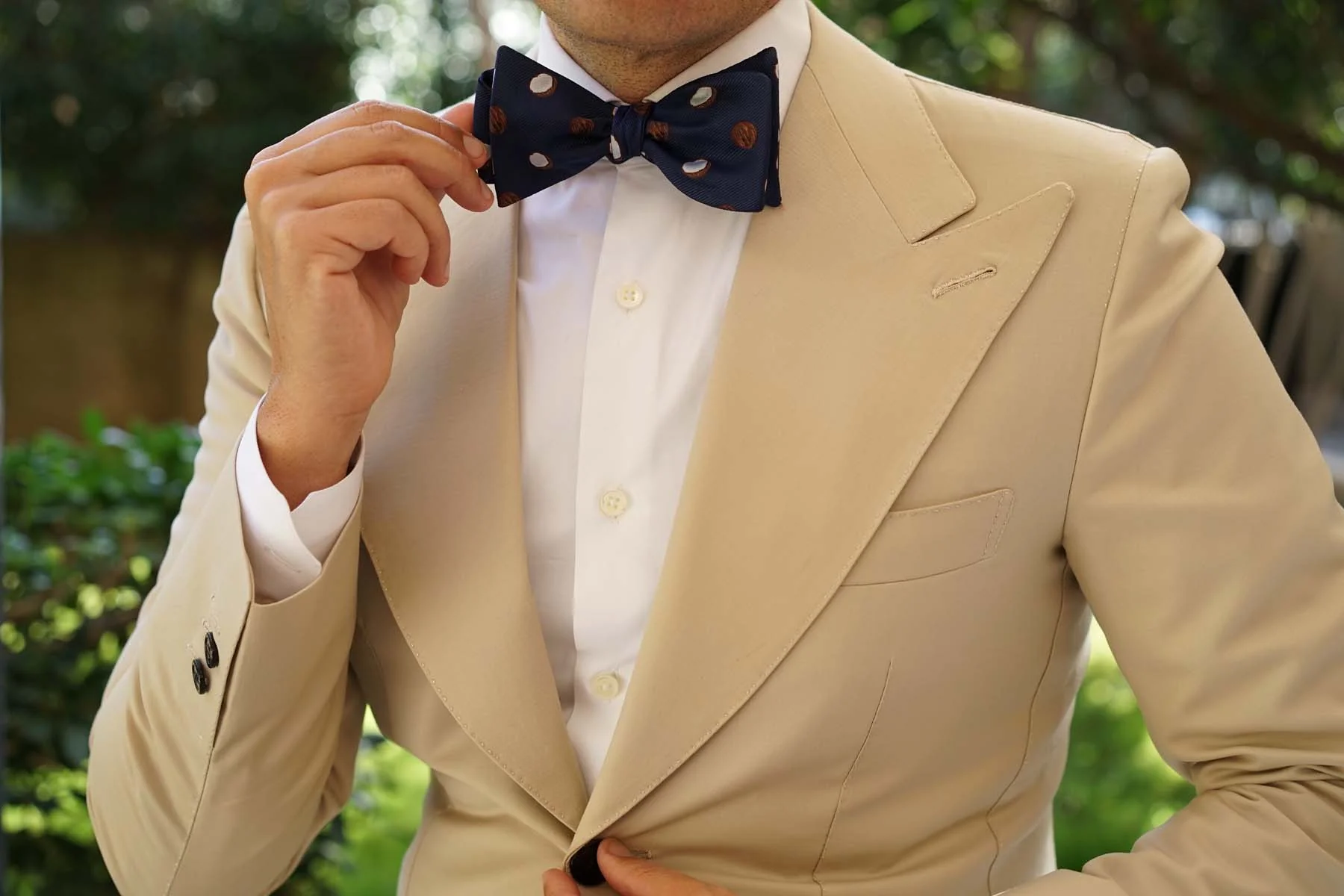 Coconut Self Bow Tie - Image 8