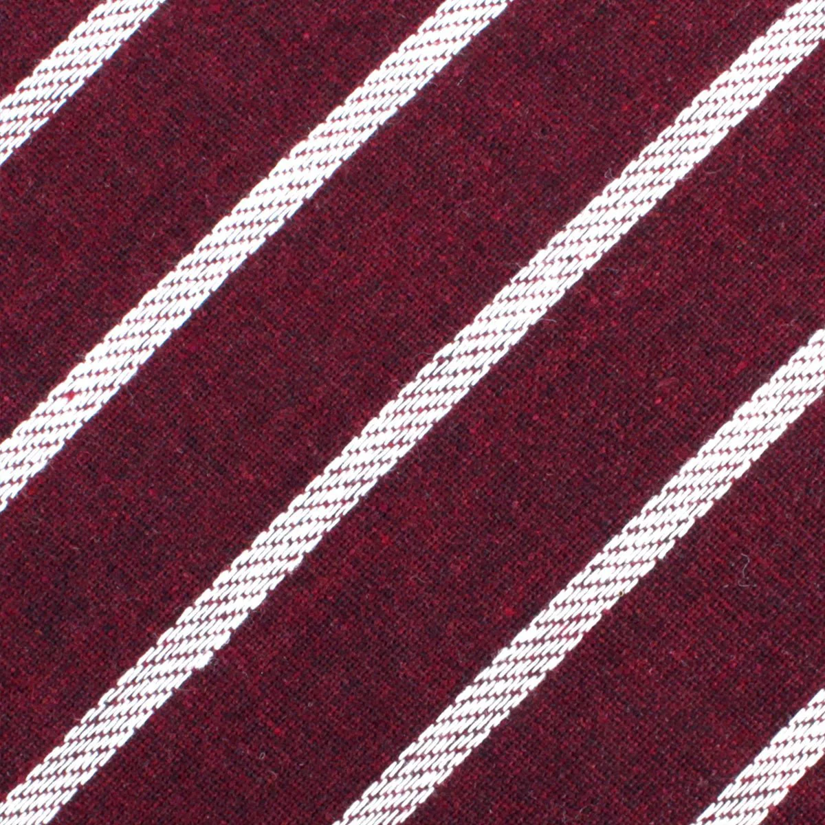 Columbus Burnt Burgundy Stripe Linen Kids Bow Tie - Image 2