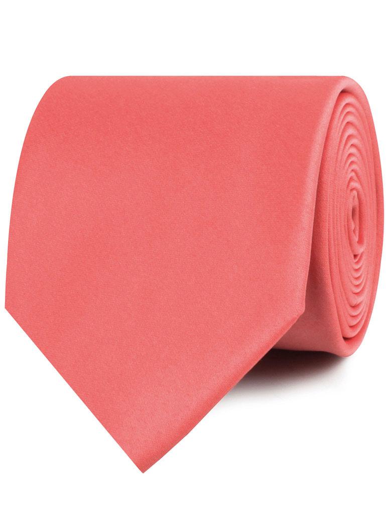 Coral Reef Satin Necktie - Image 2
