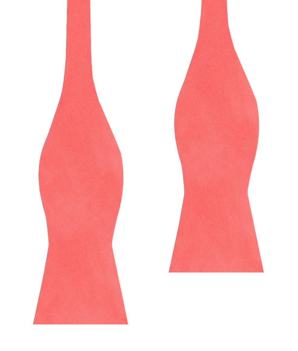 Coral Reef Satin Self Bow Tie