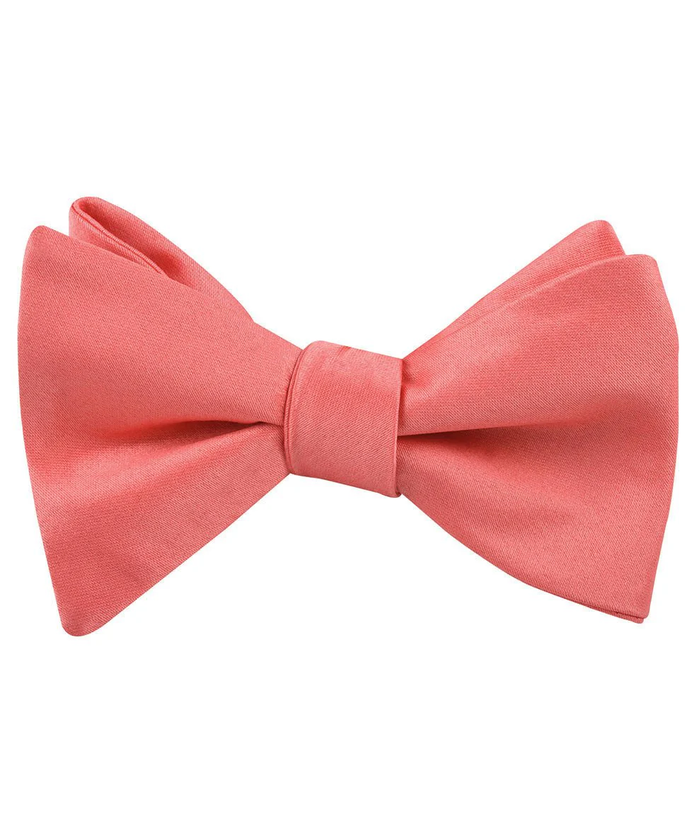 Coral Reef Satin Self Bow Tie - Image 2