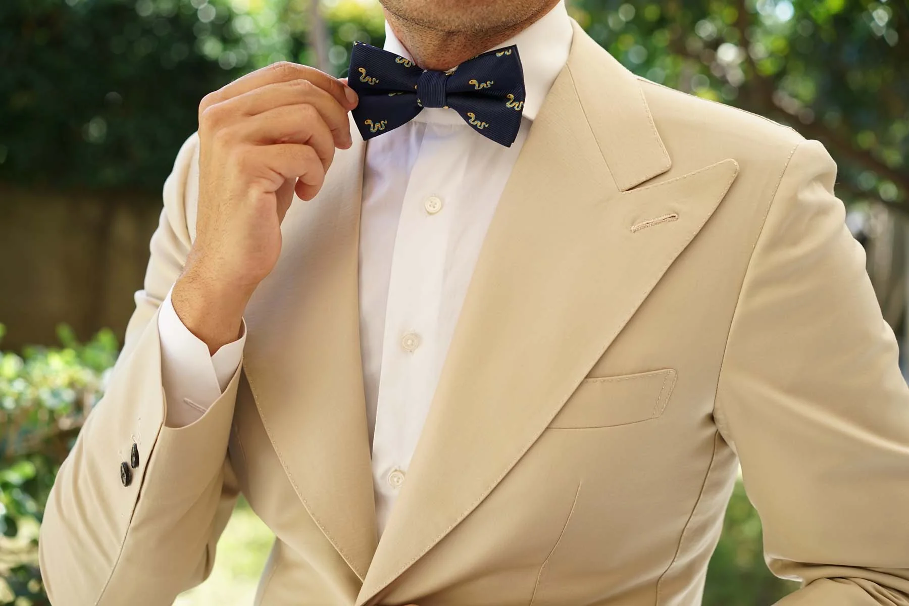 Corn Yellow Snake Bow Tie - Image 3