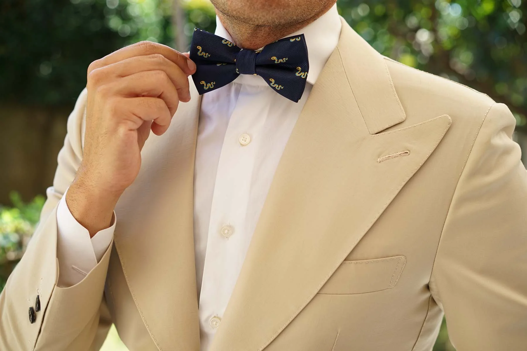 Corn Yellow Snake Bow Tie - Image 5