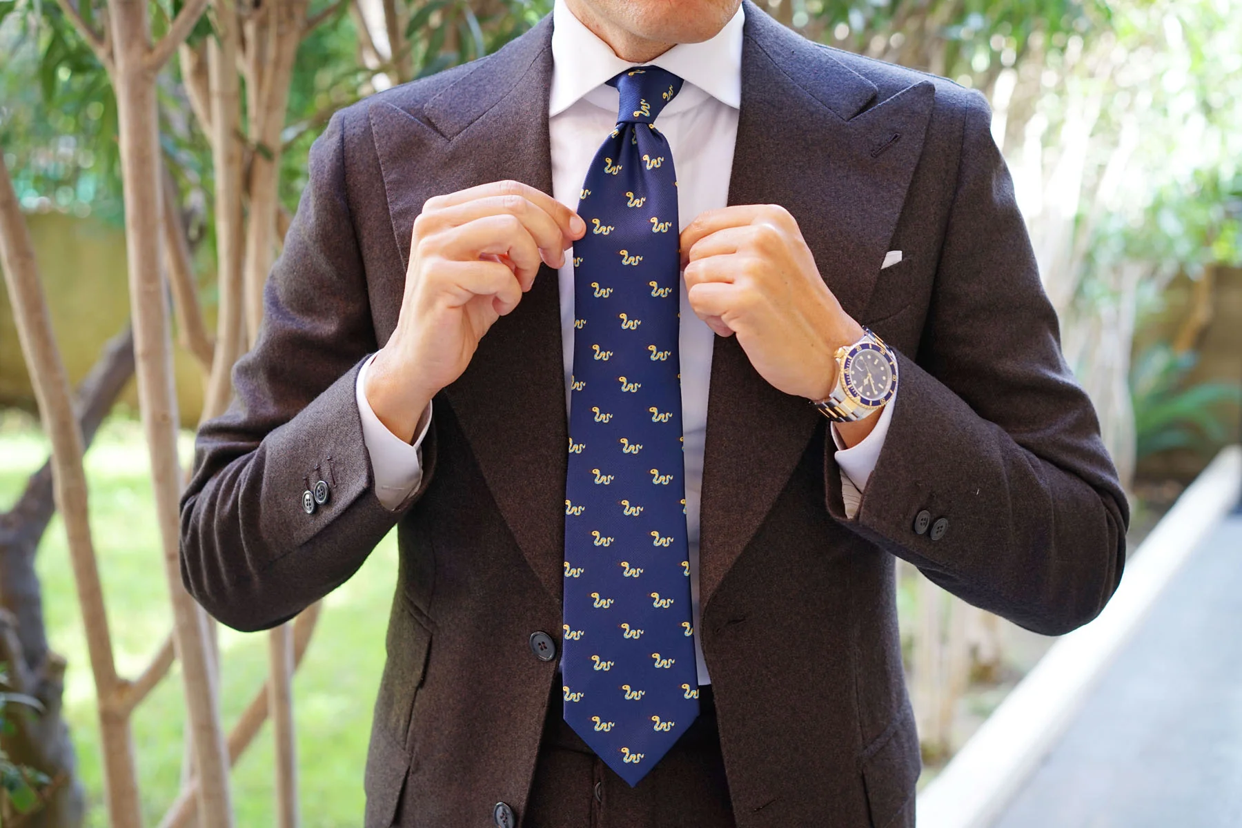 Corn Yellow Snake Necktie - Image 4