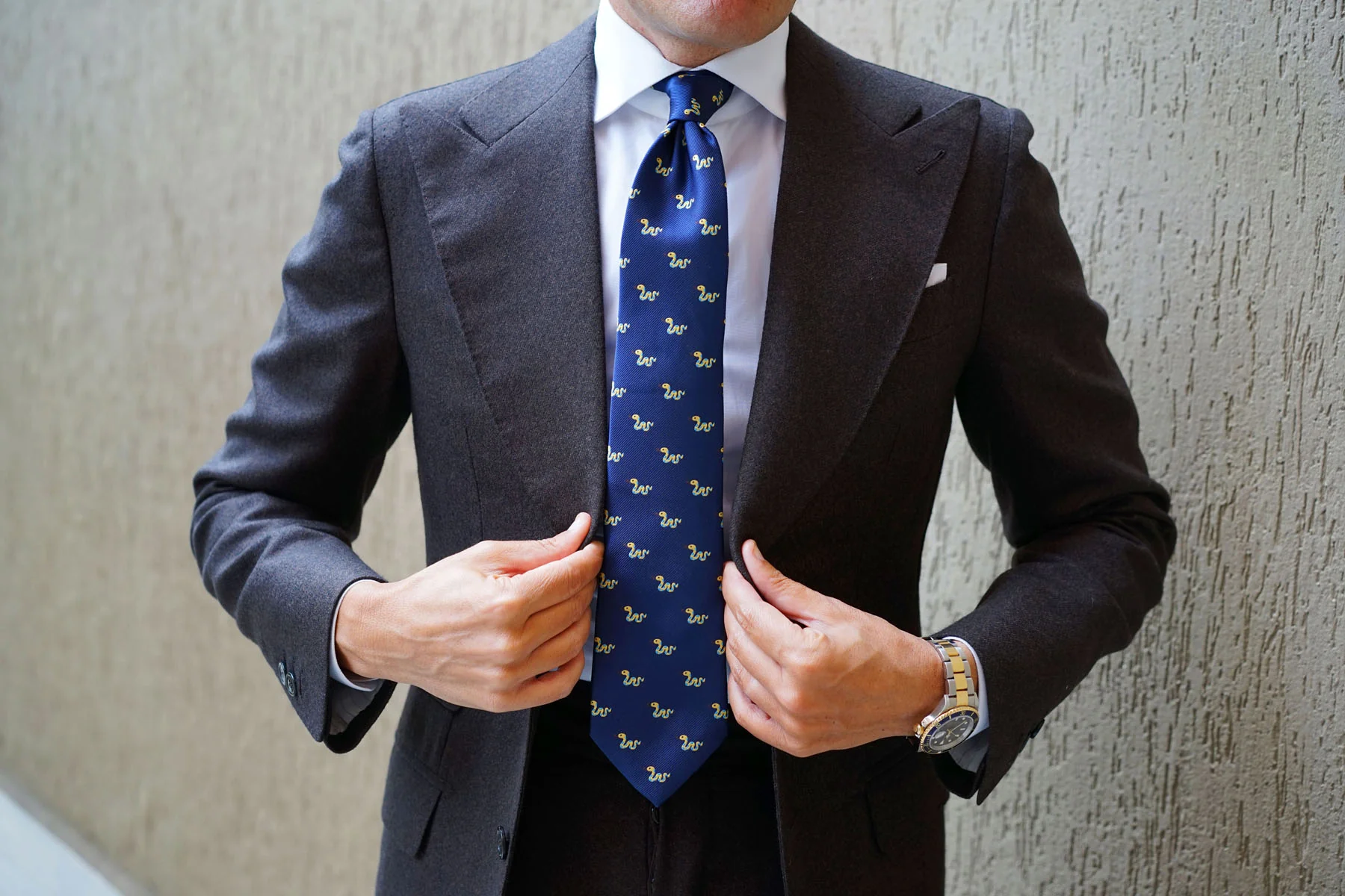 Corn Yellow Snake Necktie - Image 7