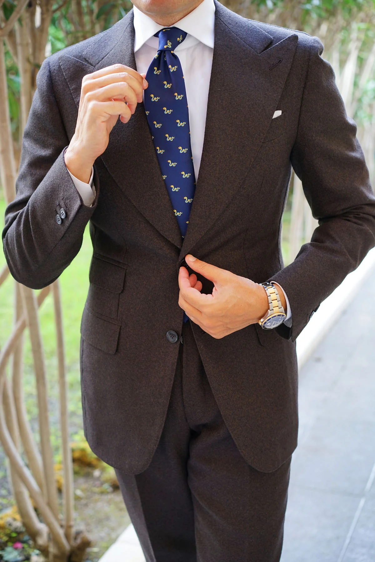 Corn Yellow Snake Necktie - Image 8