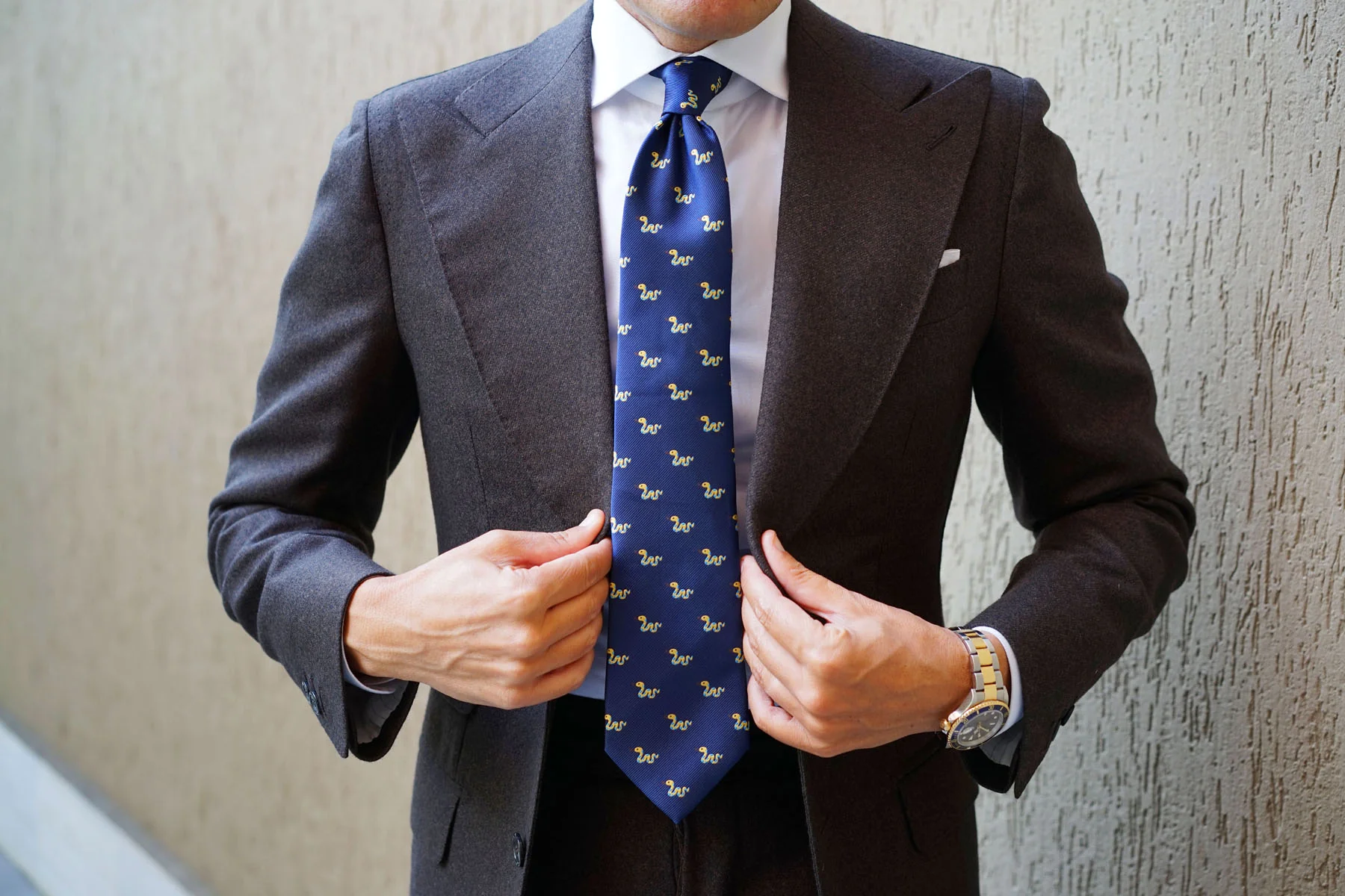 Corn Yellow Snake Necktie - Image 9