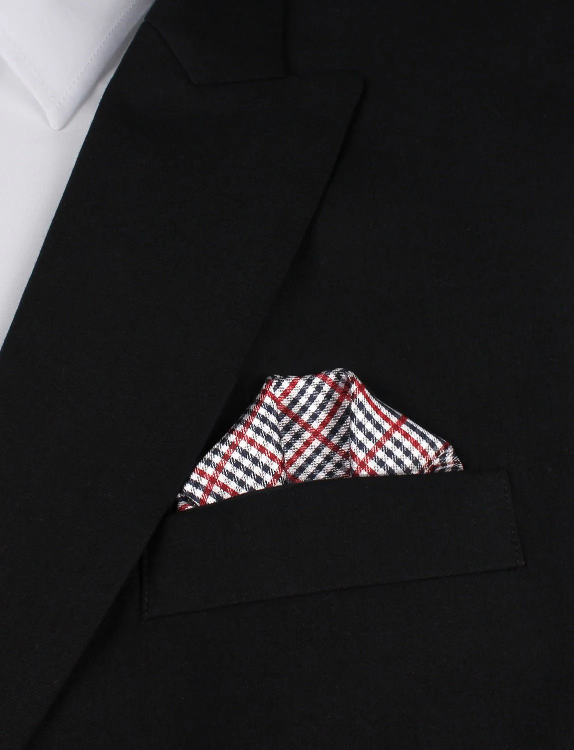 Crimson Gingham Pocket Square - Image 4