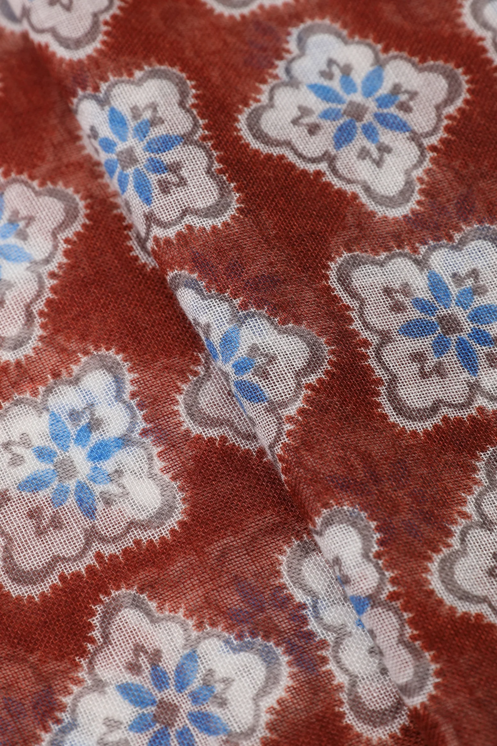 Crimson Mosaic Scarf - Image 2