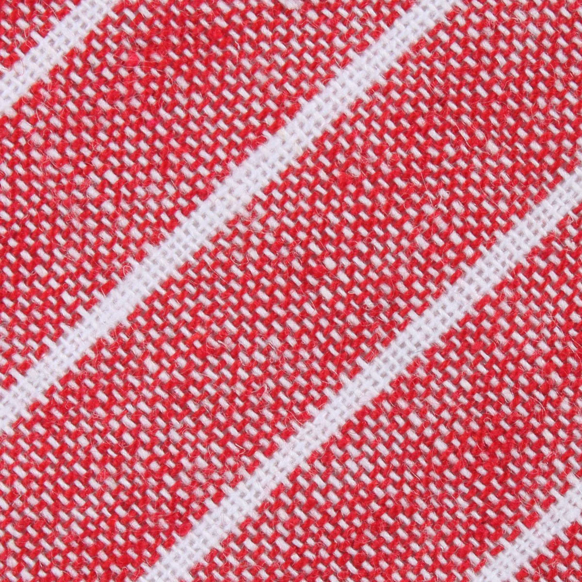 Crimson Red Linen Pinstripe Kids Diamond Bow Tie - Image 2
