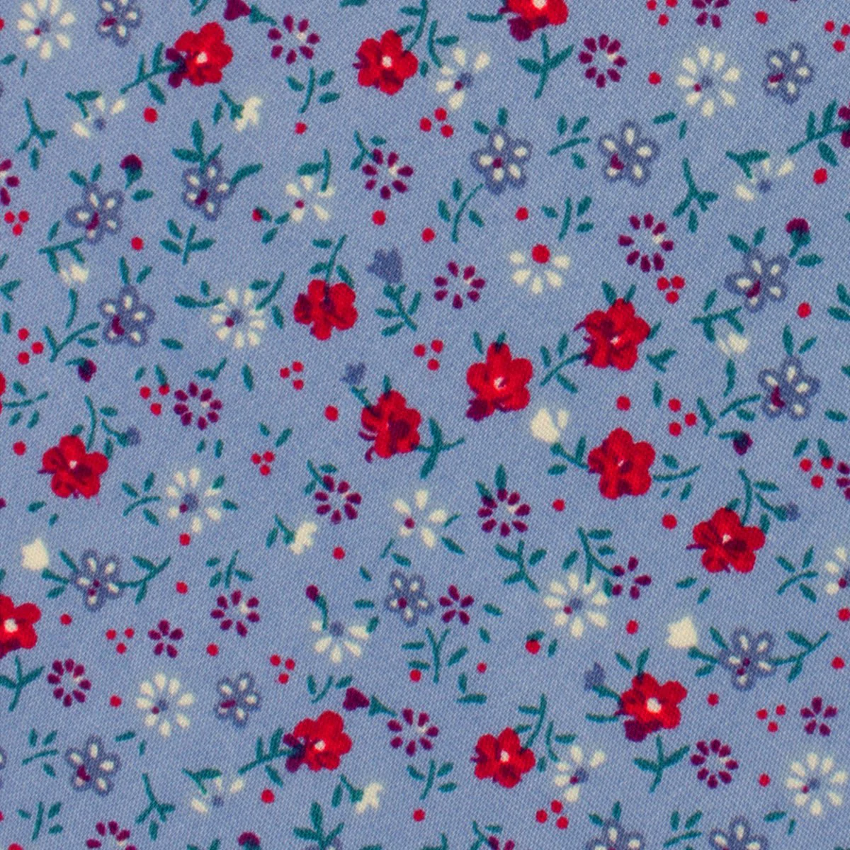 Crimson Rose Steel-Blue Floral Self Bow Tie - Image 3