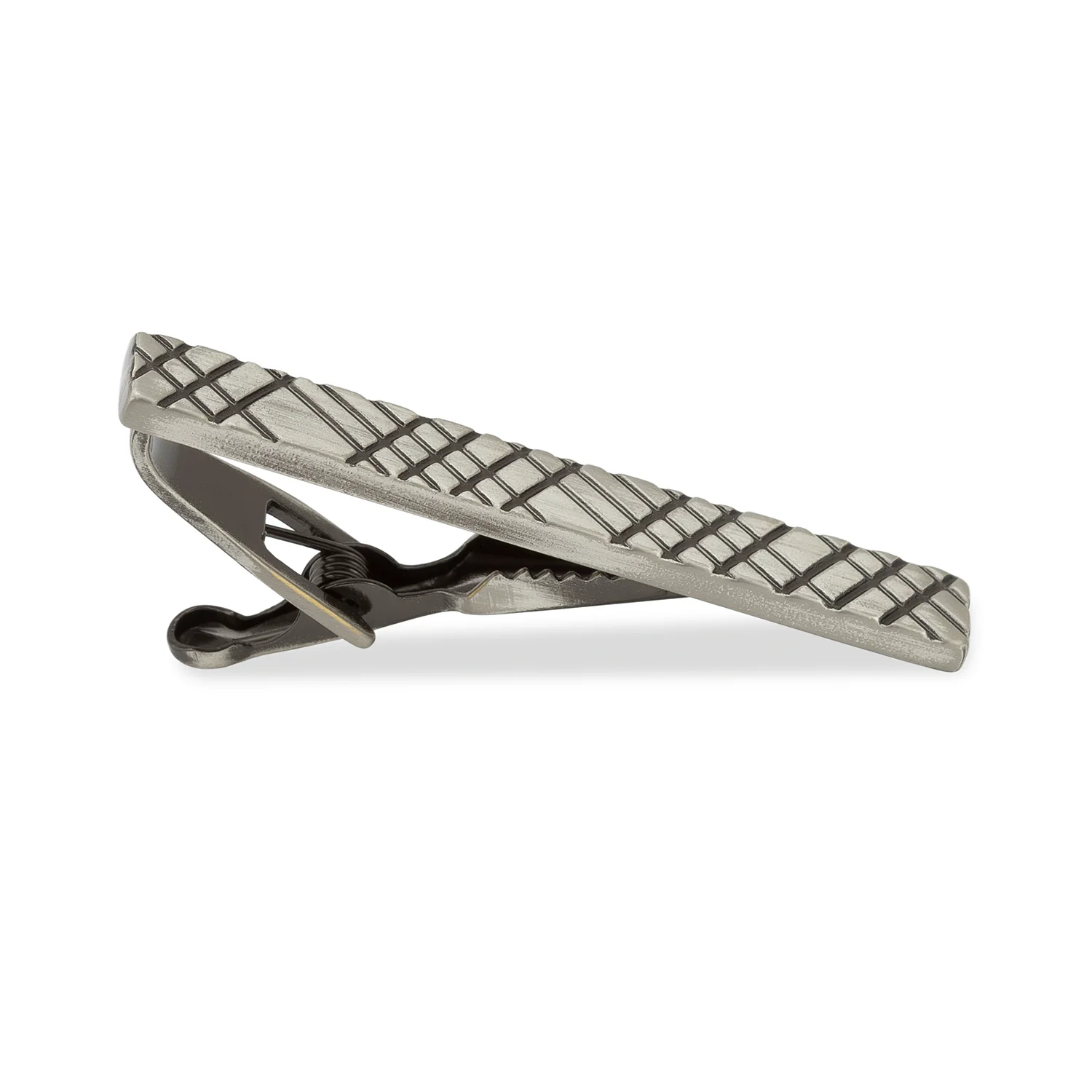 Crosshatch Antique Silver Tie Bar - Image 2