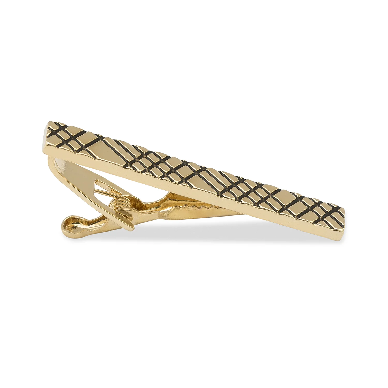 Crosshatch Gold Tie Bar - Image 2